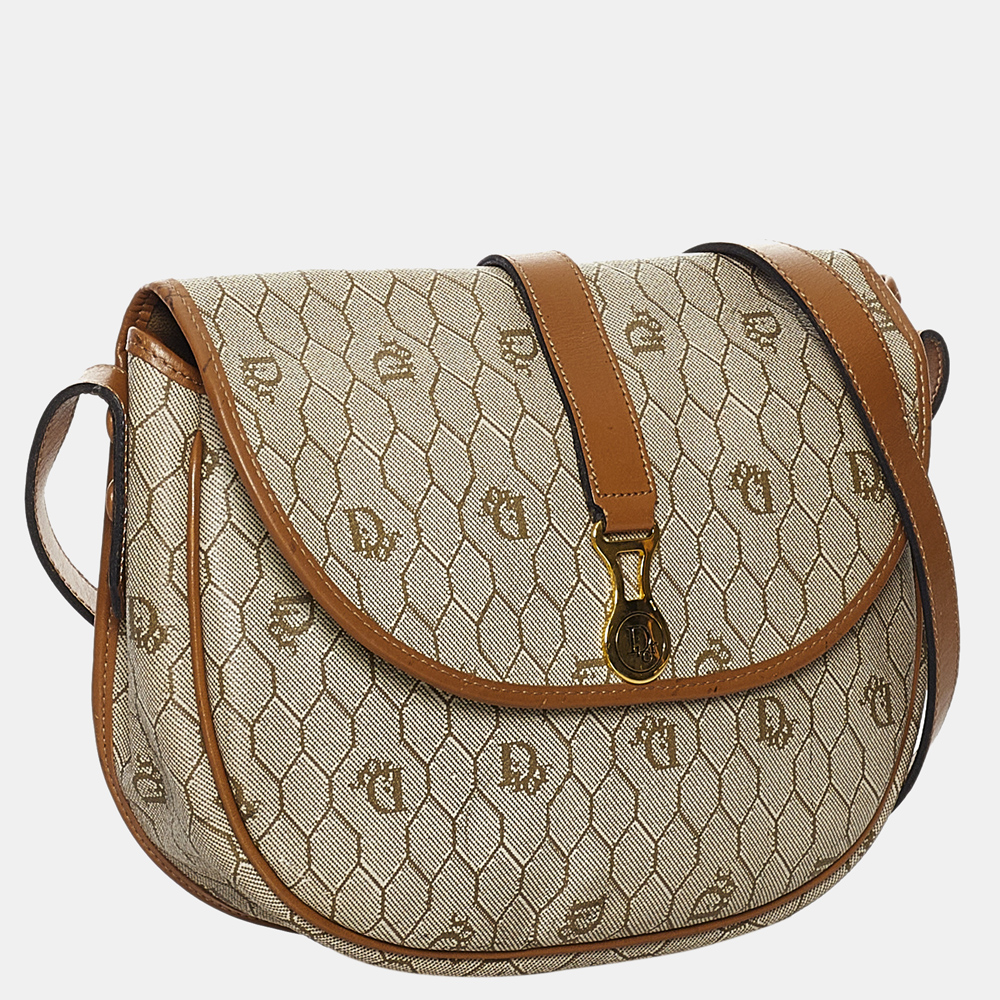 

Dior Beige/Brown Honeycomb Crossbody Bag