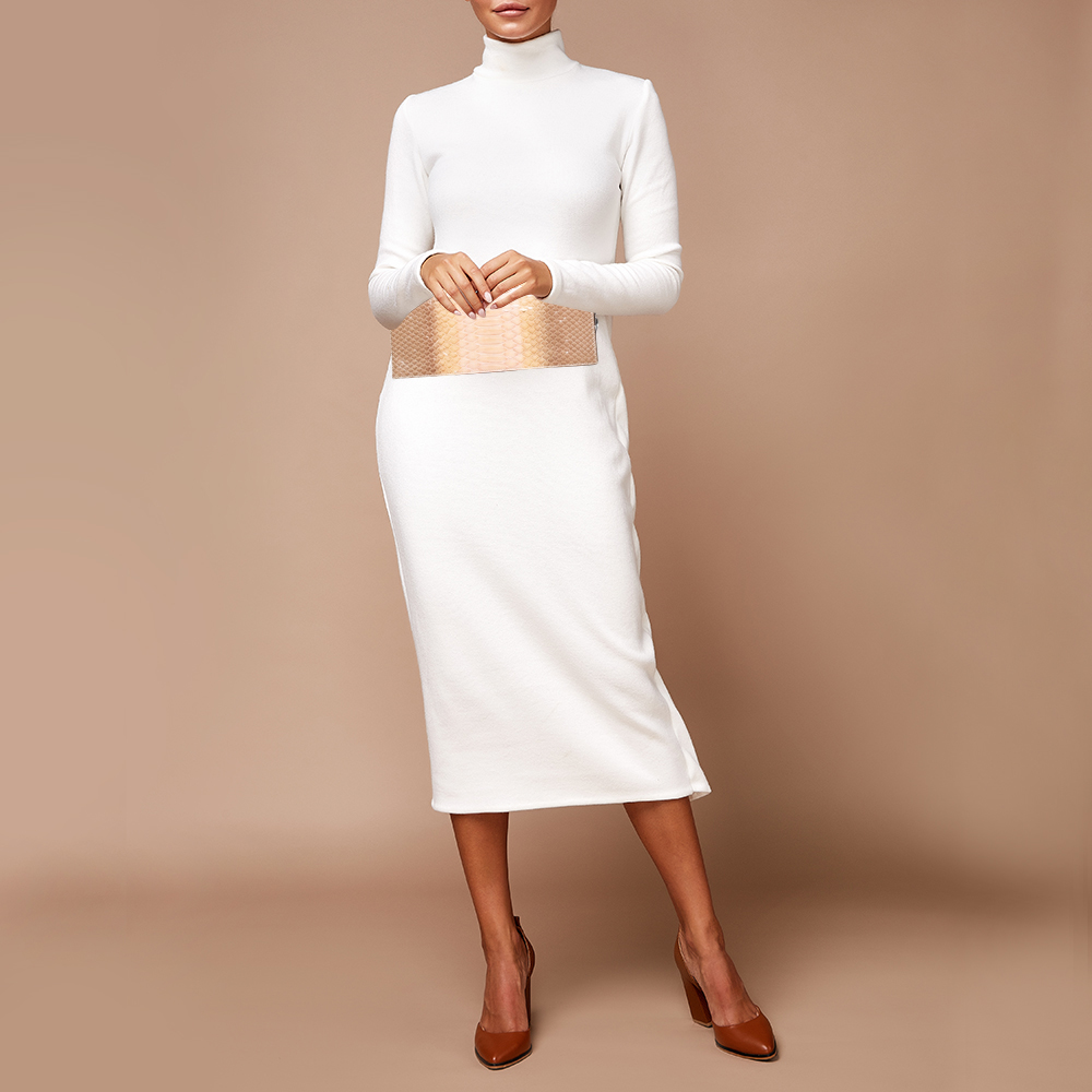 

Dior Beige/Brown Python Lady Dior Clutch