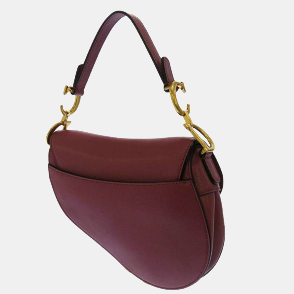 

Dior Red Mini Saddle Leather Baguette