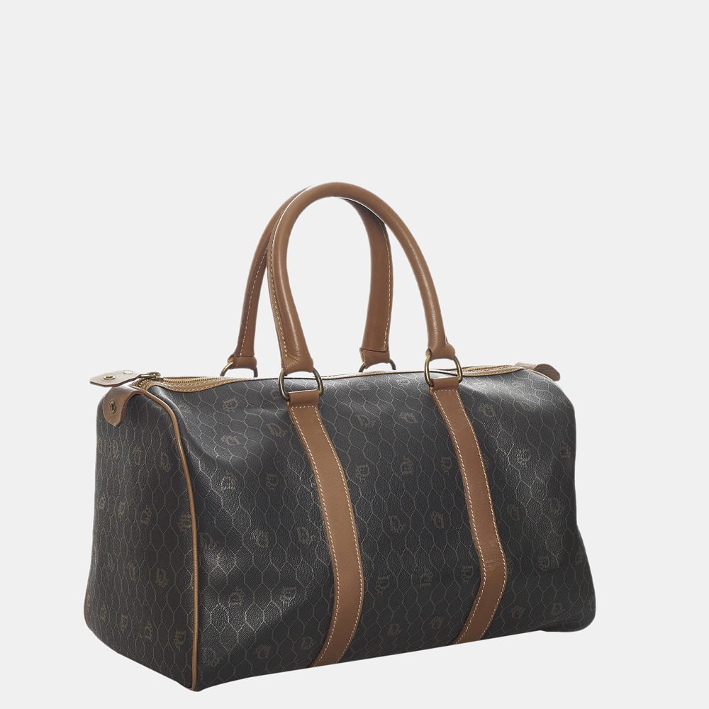 

Dior Brown Honeycomb Boston Bag
