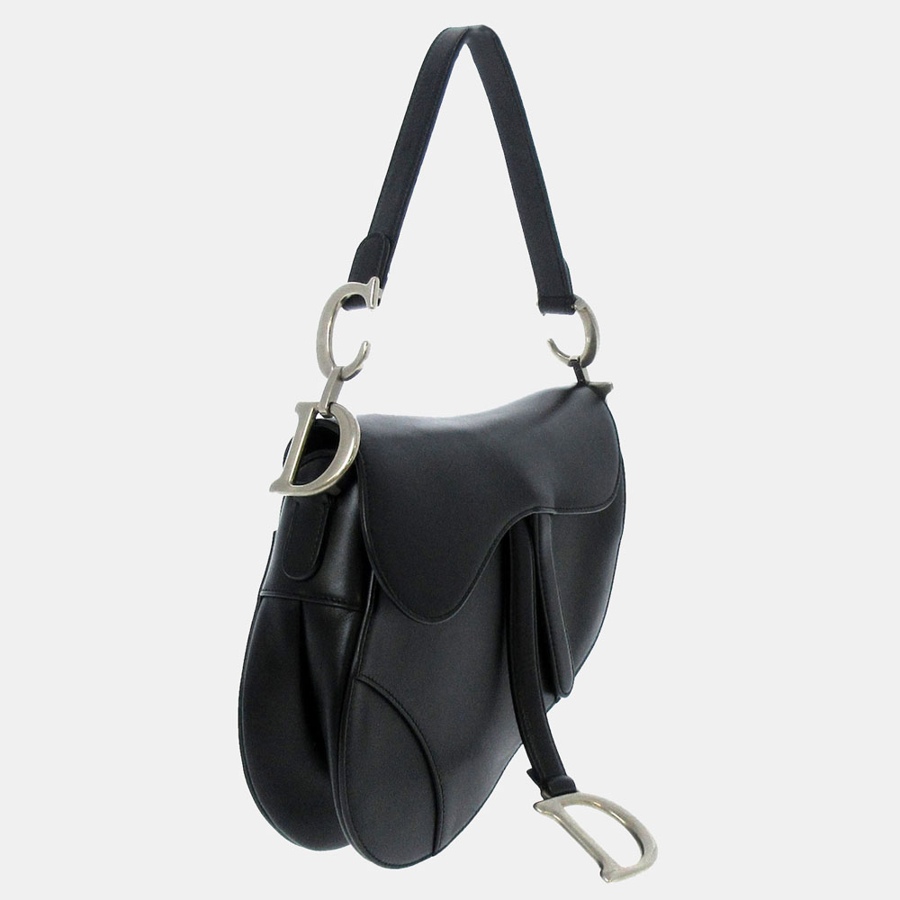 

Dior Black Mini Saddle Leather Baguette