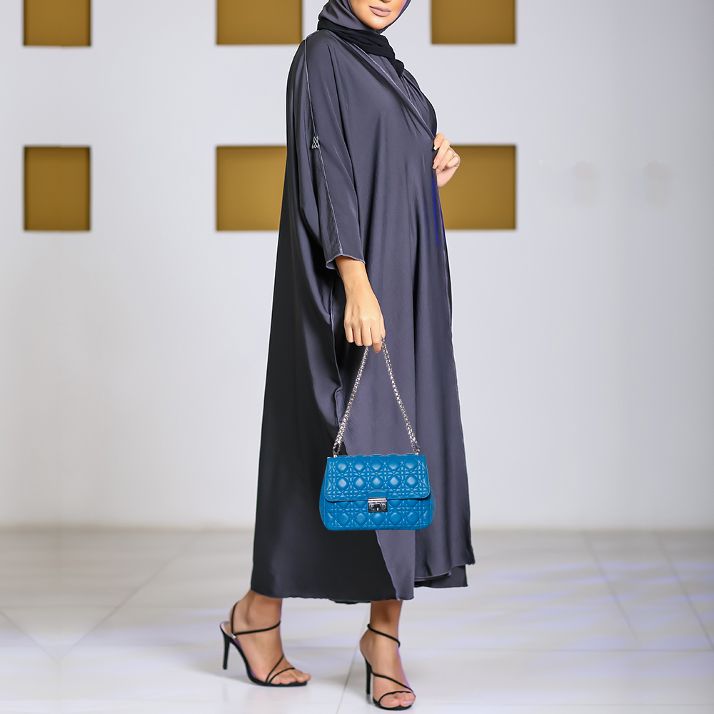 

Dior Blue Cannage Leather Miss Dior Flap Bag