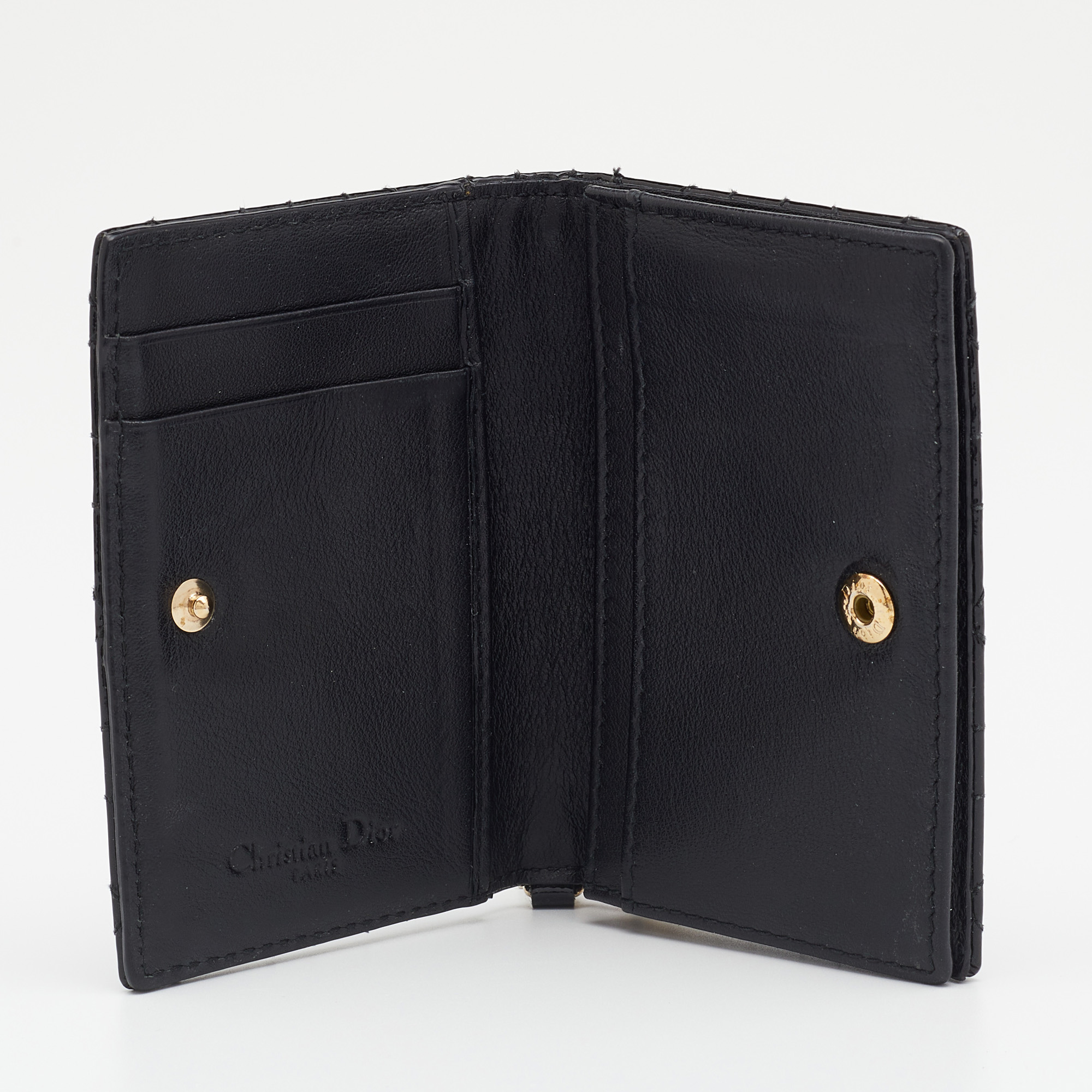 

Dior Black Cannage Patent Leather Lady Dior Card Holder