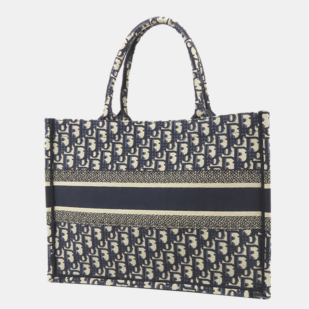 

Dior Blue/Grey/Navy Blue Dior Oblique Book Tote
