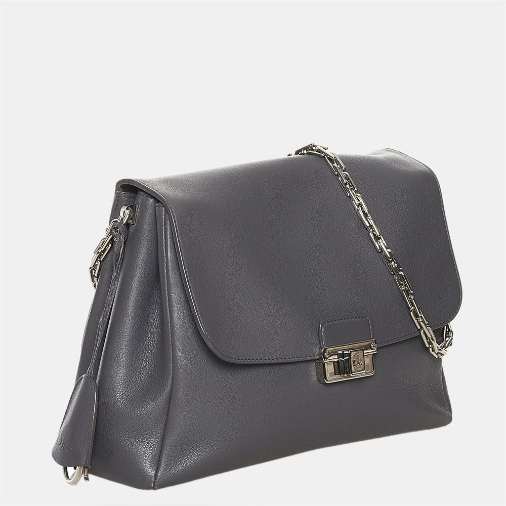 

Dior Grey Diorling Leather Shoulder Bag