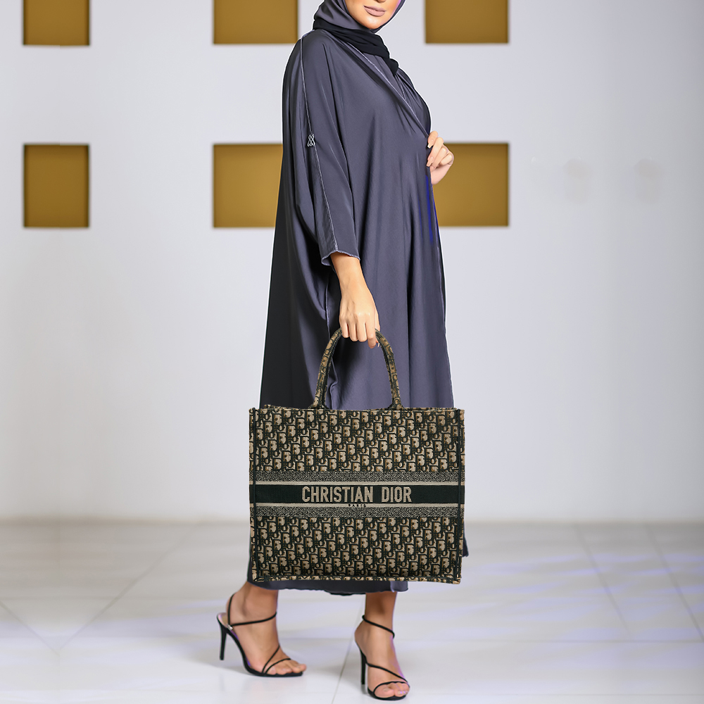 

Dior Green Oblique Canvas Large Book Tote