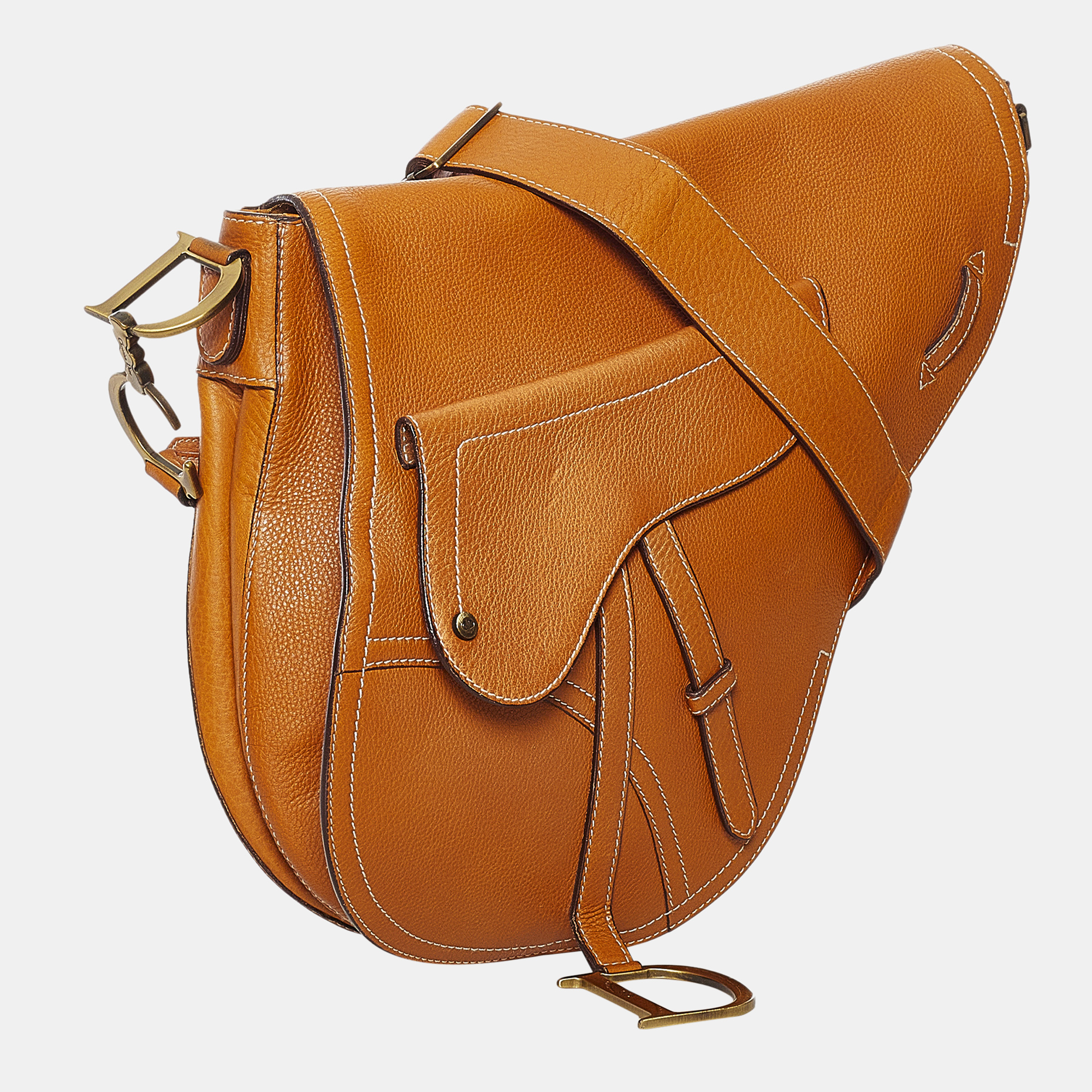 

Dior Brown Saddle Leather Crossbody Bag