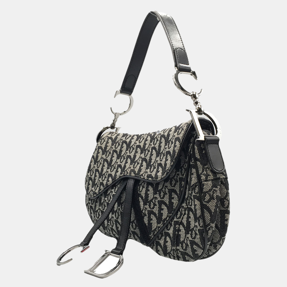 

Dior Black Oblique Double Saddle Bag