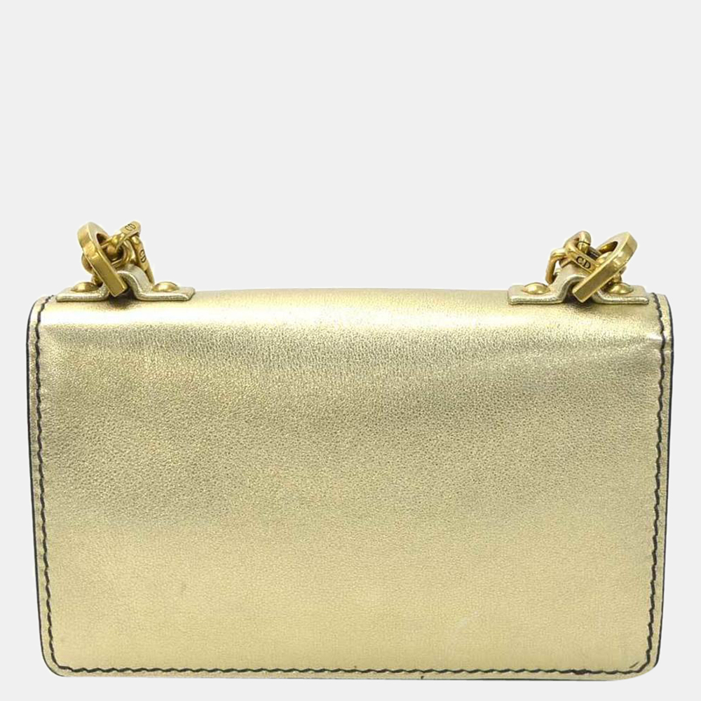 

Dior Gold Calf Leather J'adior Chain Flap Shoulder Bag