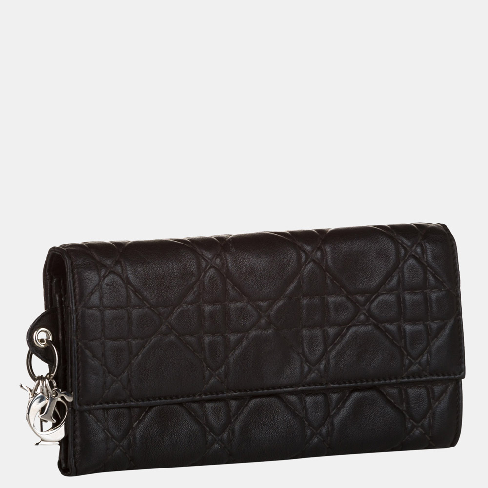 

Dior Black Cannage Leather Wallet on Chain