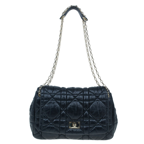 Pre Owned حقيبة كتب ديور ميلي لا فورت جلد كاناج أسود