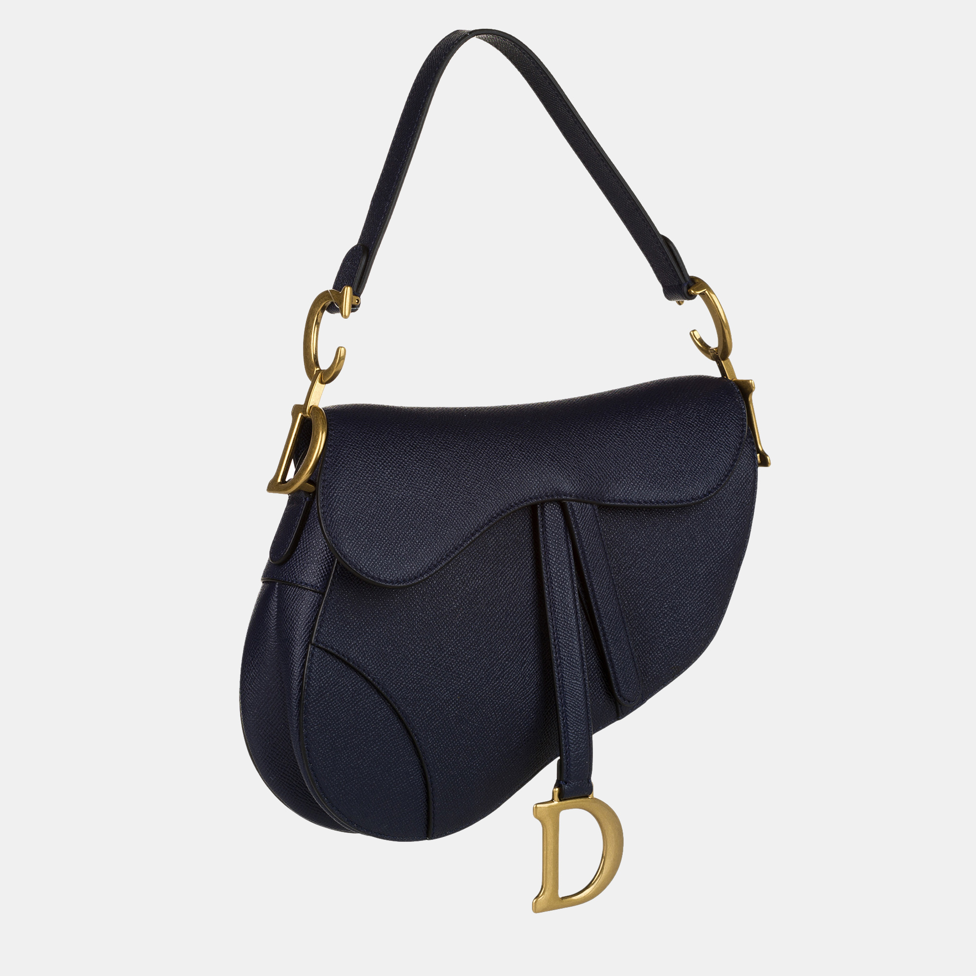 

Dior Blue Mini Saddle Leather Baguette