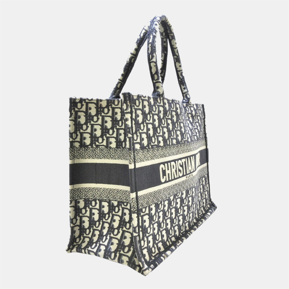

Dior Blue Dior Oblique Embroidered Book Tote Bag