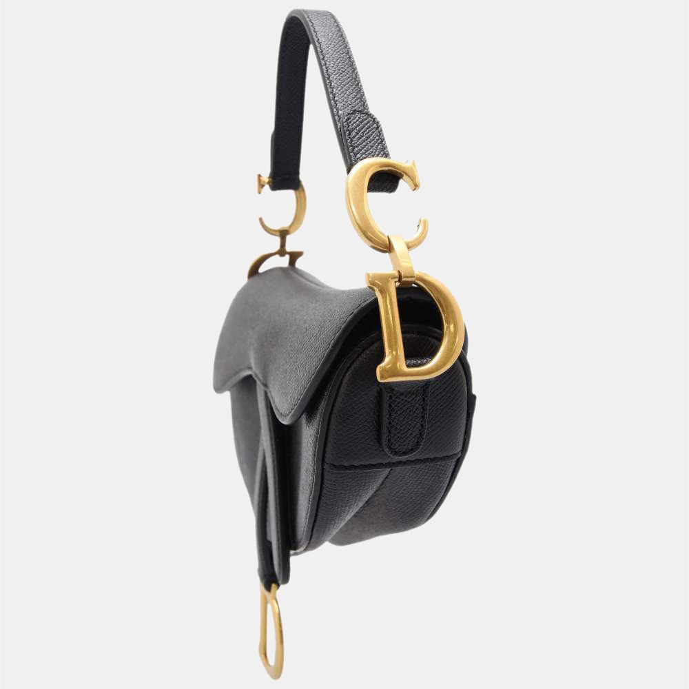 

Dior Black Leather Saddle Mini Shoulder Bag