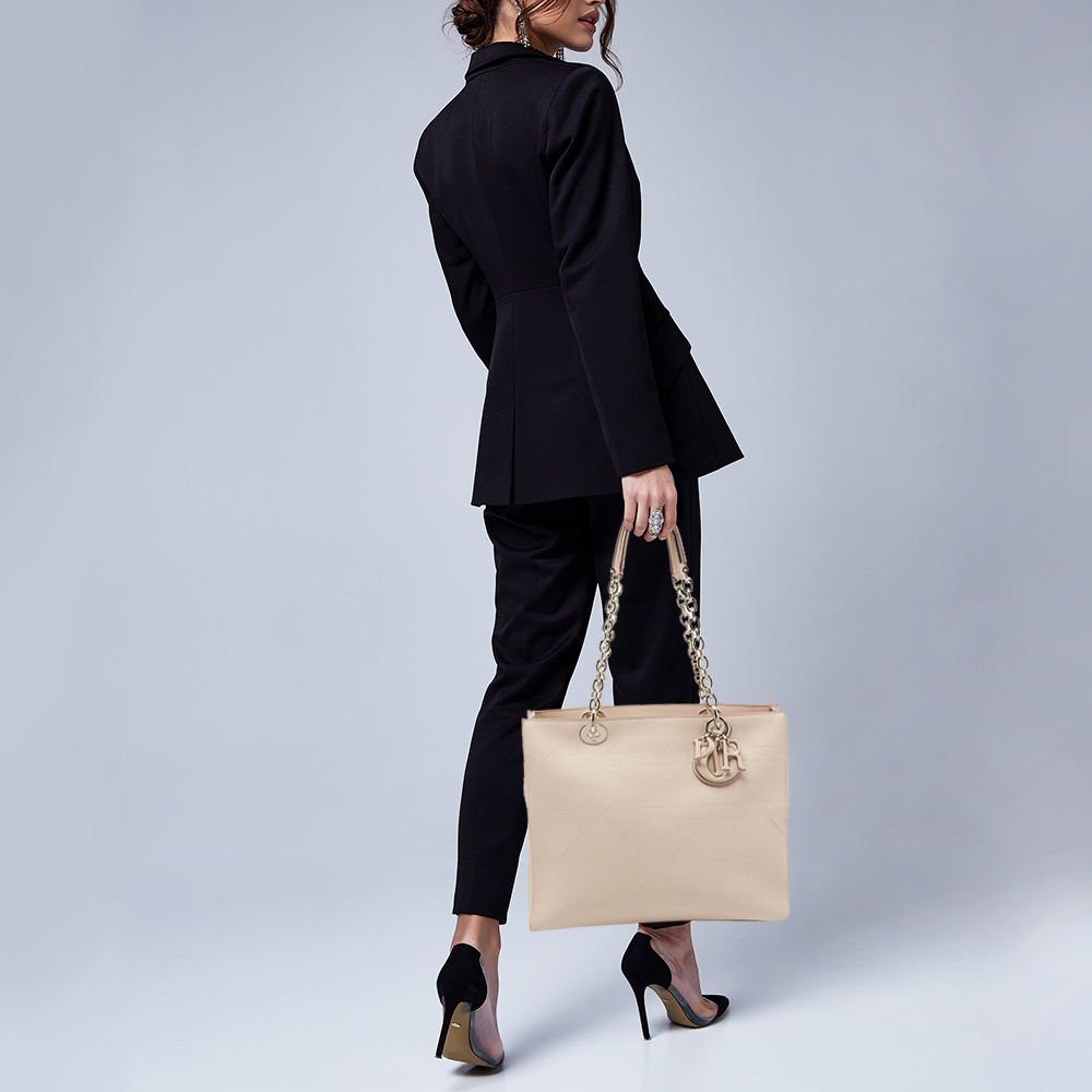 

Dior Light Pink Cannage Leather UltraDior Tote