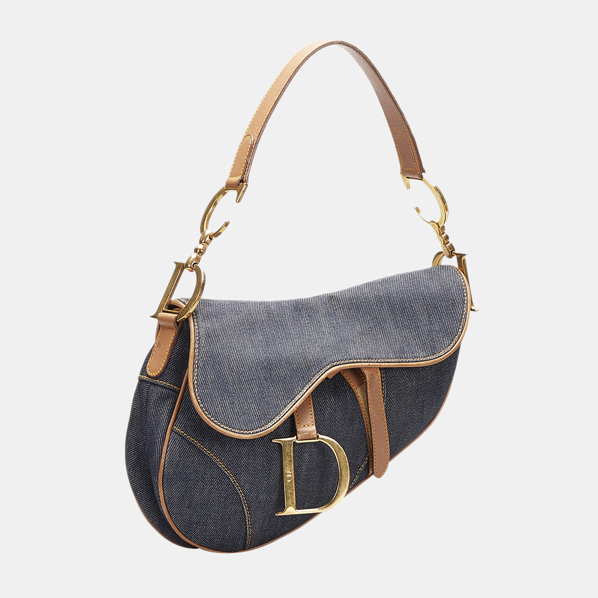 

Dior Blue Denim Saddle Bag