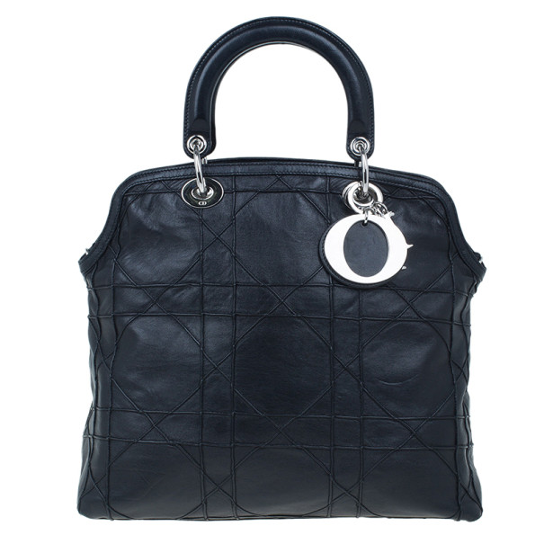 Pre Owned Dior Black Leather Granville Tote