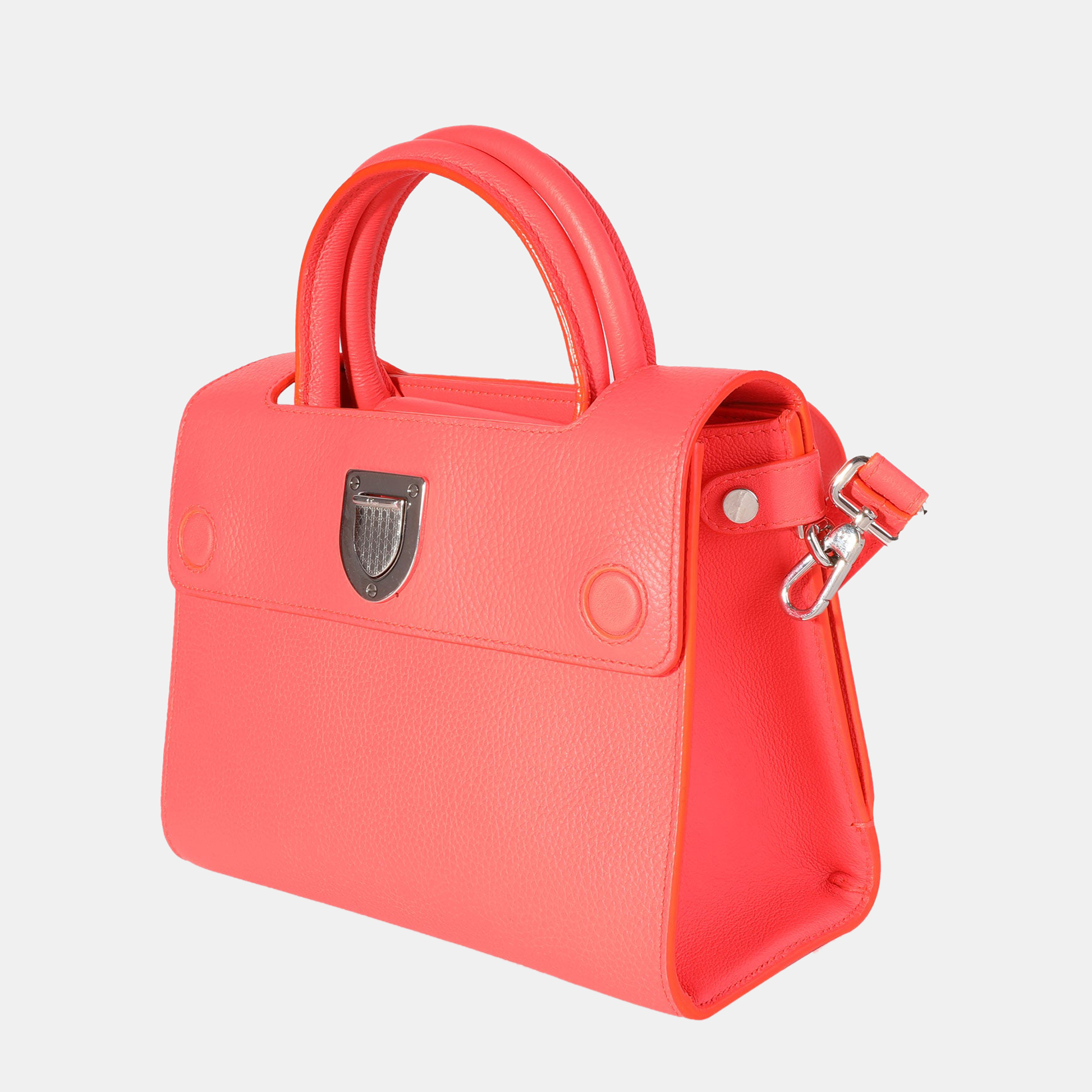 

Dior Red Coral Grained Calfskin Mini Diorever Bag