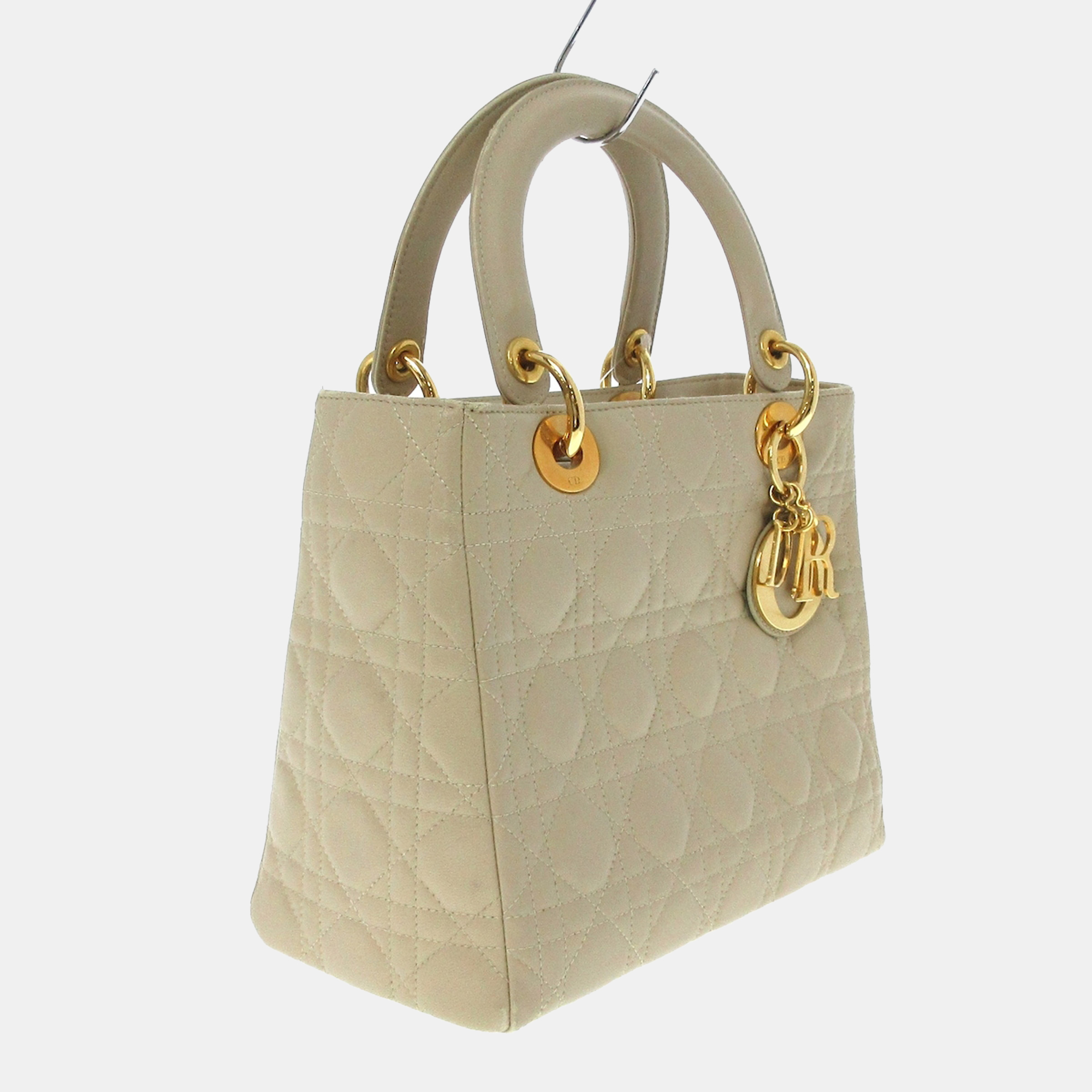 

Dior Beige Leather Lady Dior  Handbag