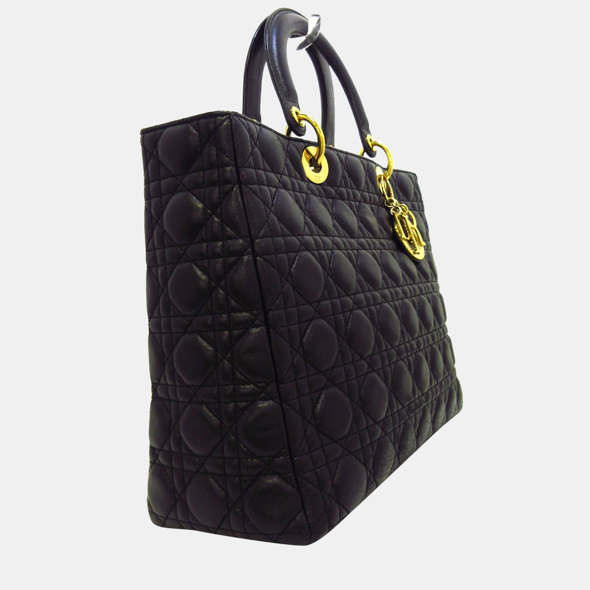 

Dior Black Leather Lady Dior Handbag