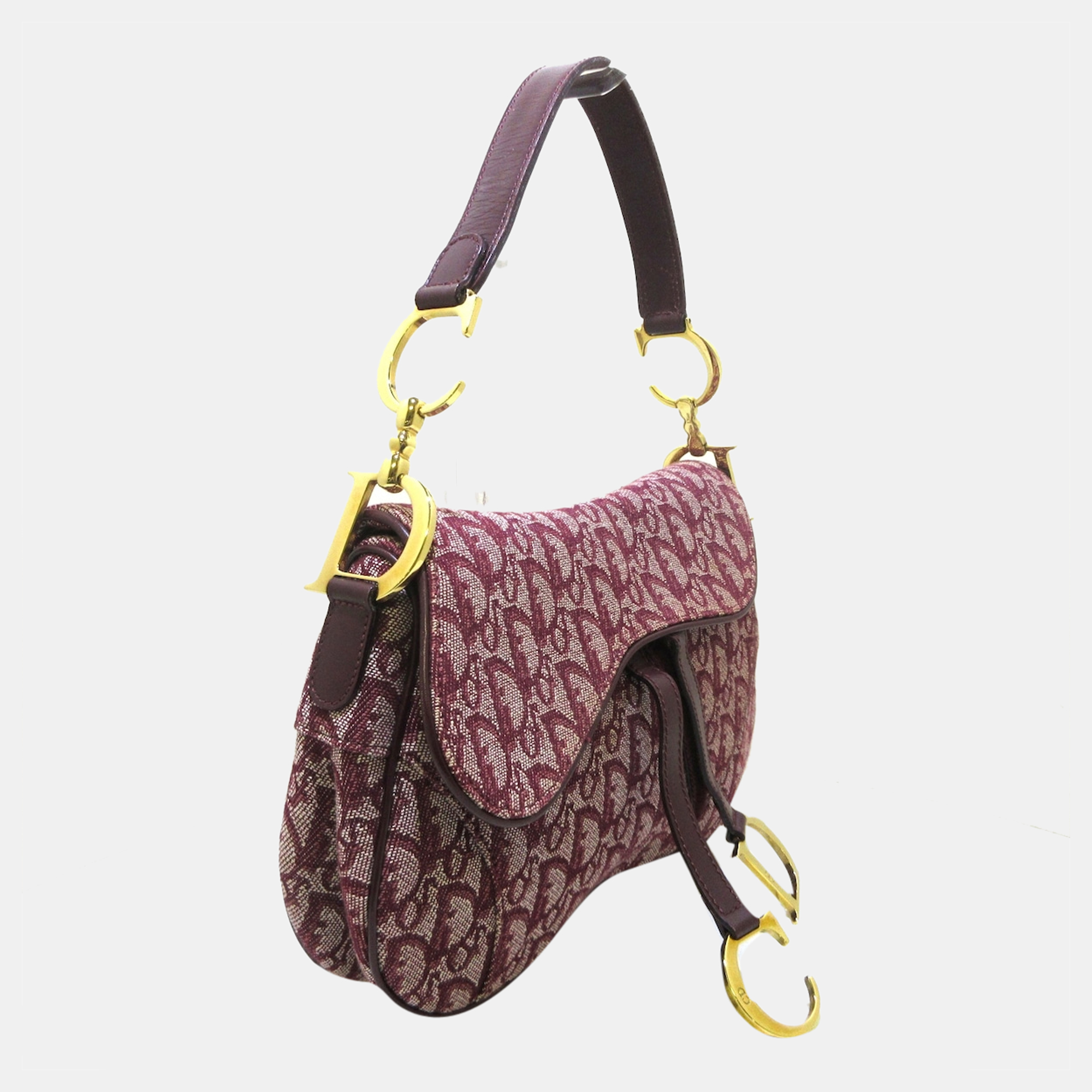 

Dior Bordeaux Saddle Canvas Saddle Shoulder Bag, Brown