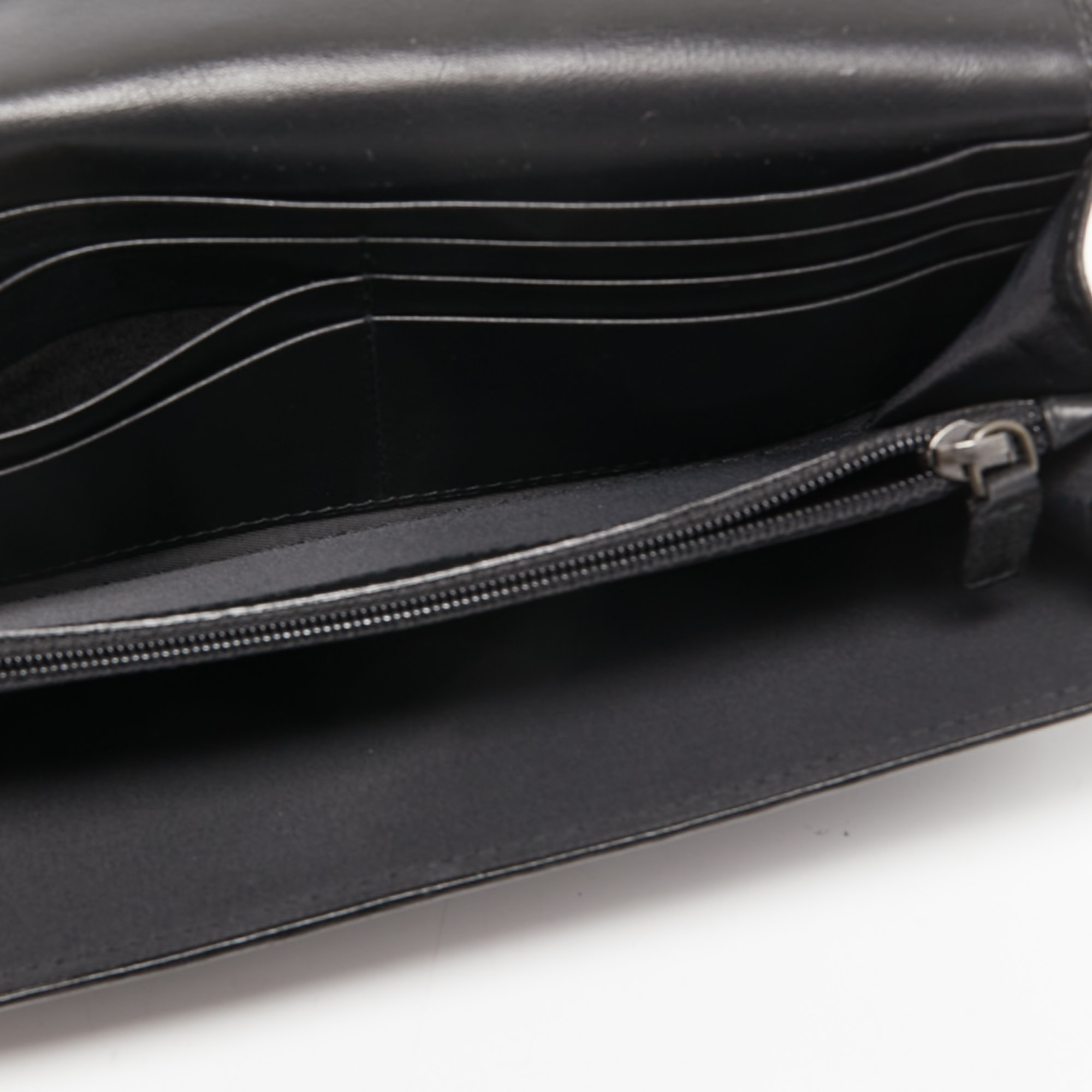 

Dior Black Oblique Canvas and Leather Continental Wallet