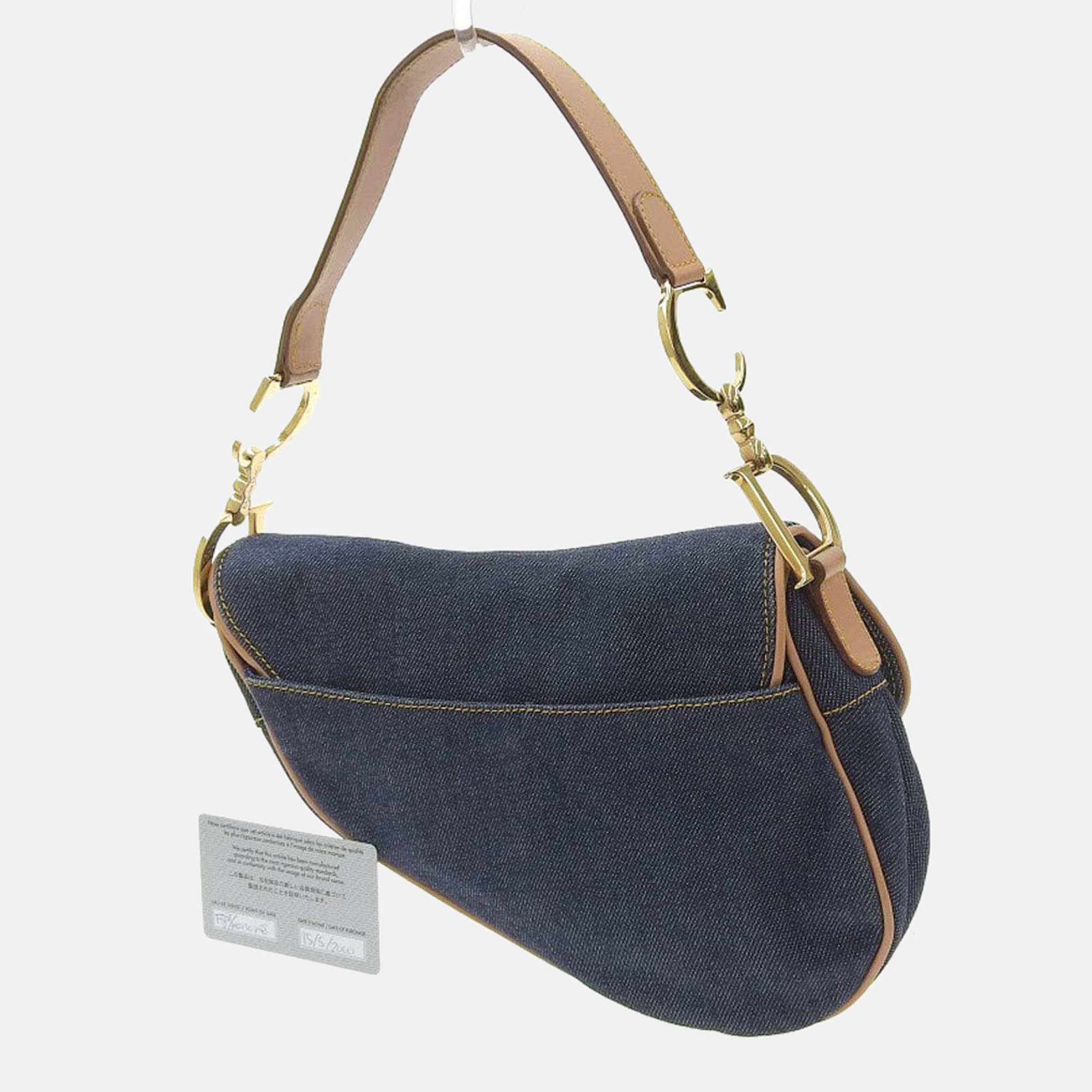 

Dior Blue/Brown Denim and Leather Saddle Bag
