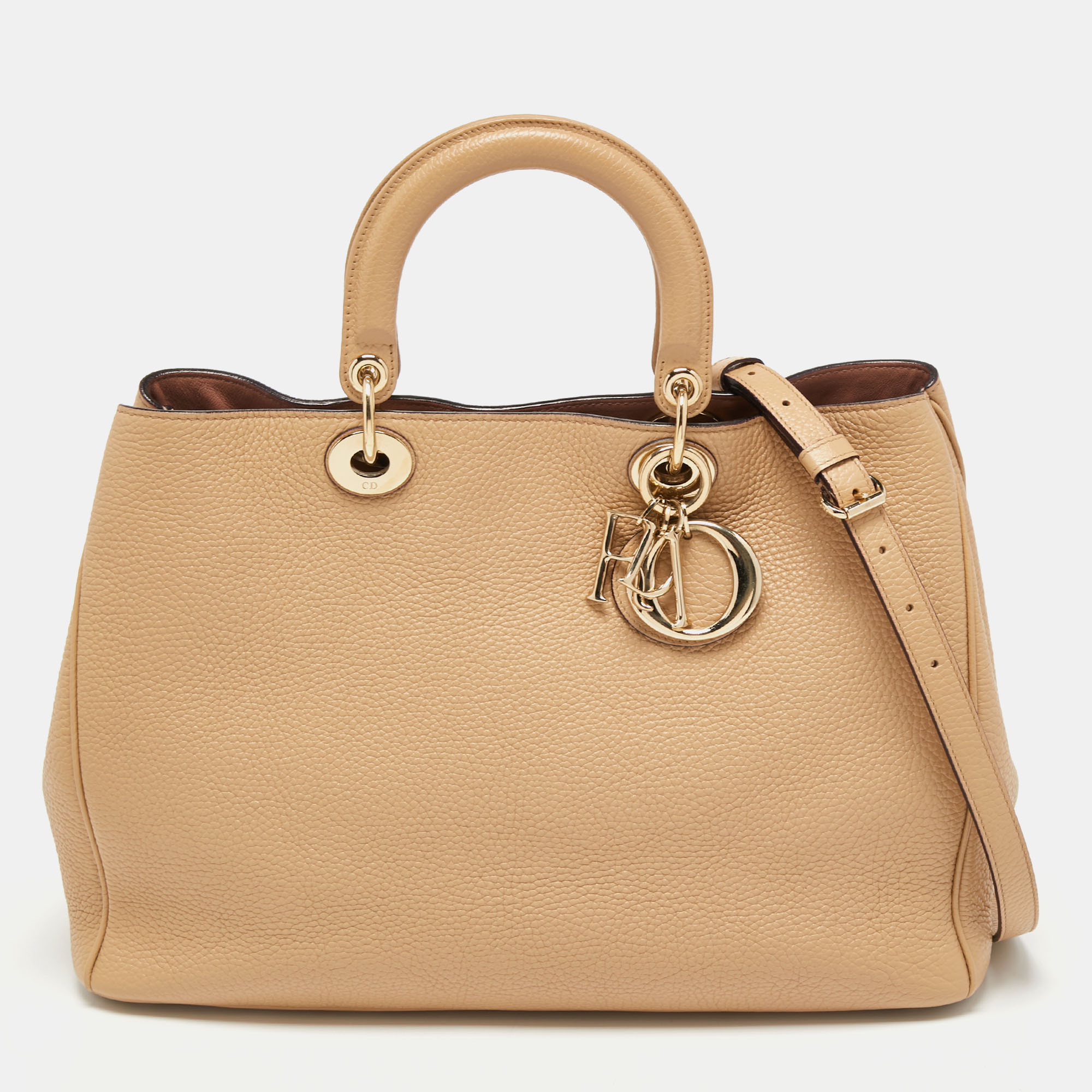 Pre-owned Dior Issimo Shopper Tote In Beige