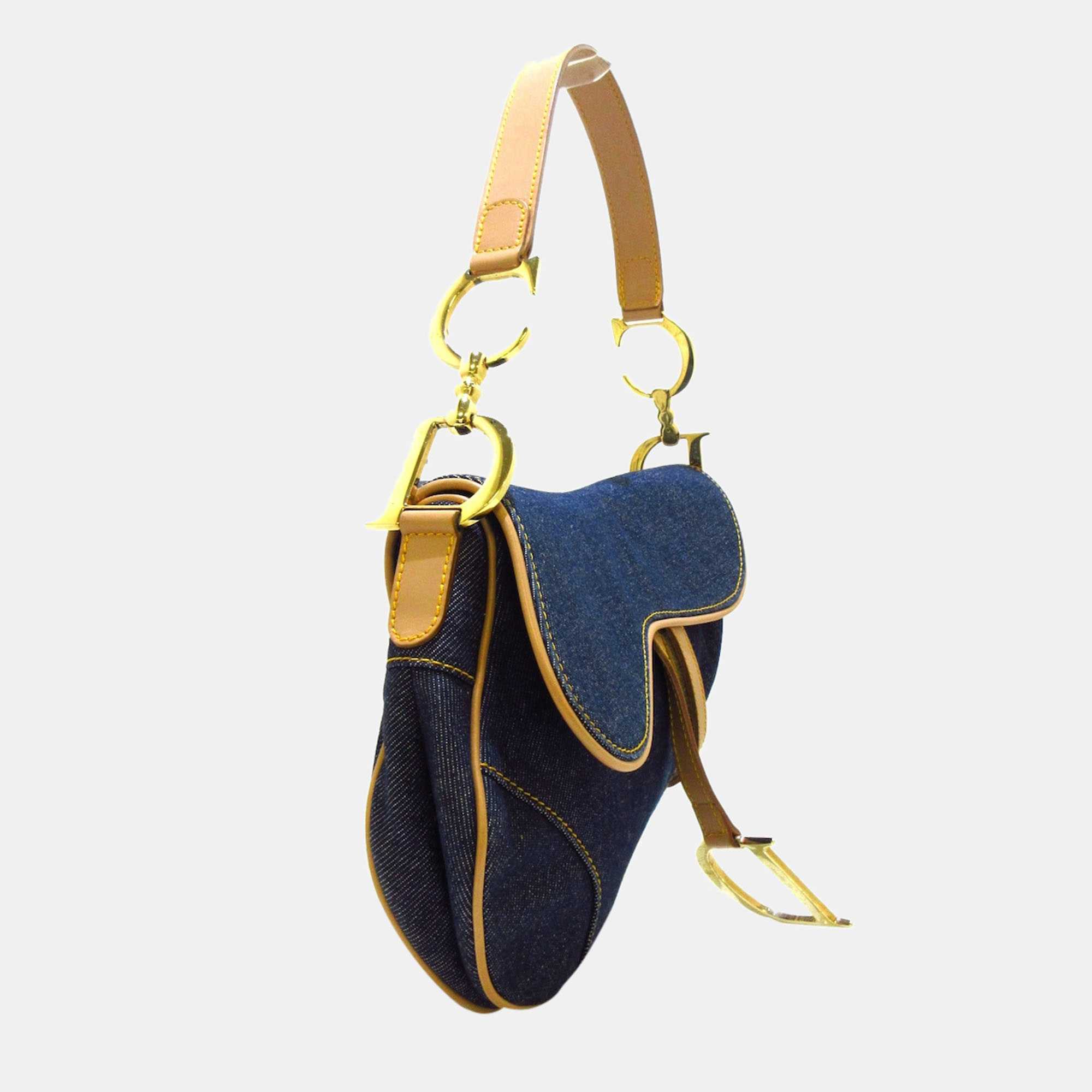 

Dior Blue/Brown Denim and Leather Saddle Shoulder Bag