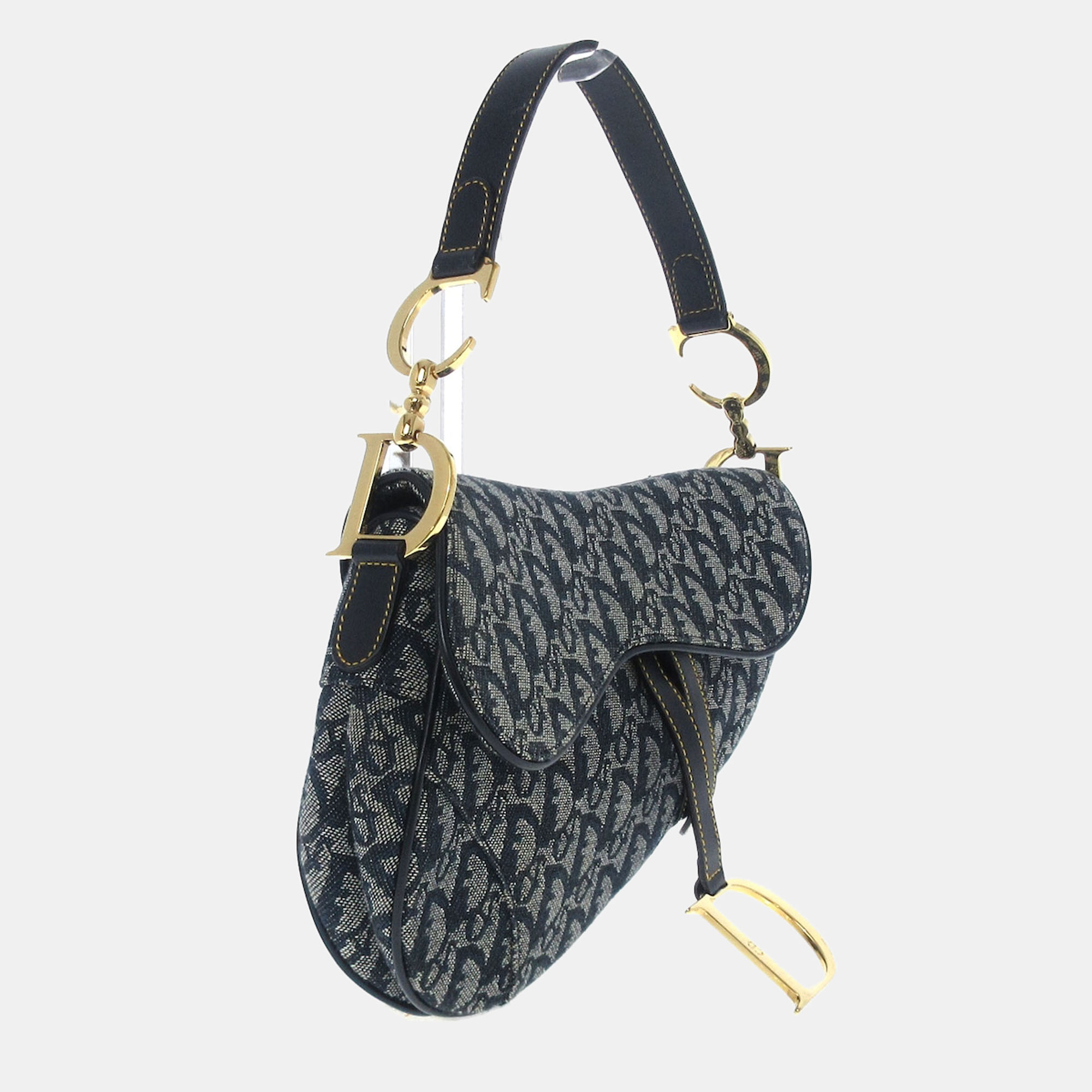 

Dior Blue Oblique Canvas and Leather Saddle Shoulder Bag