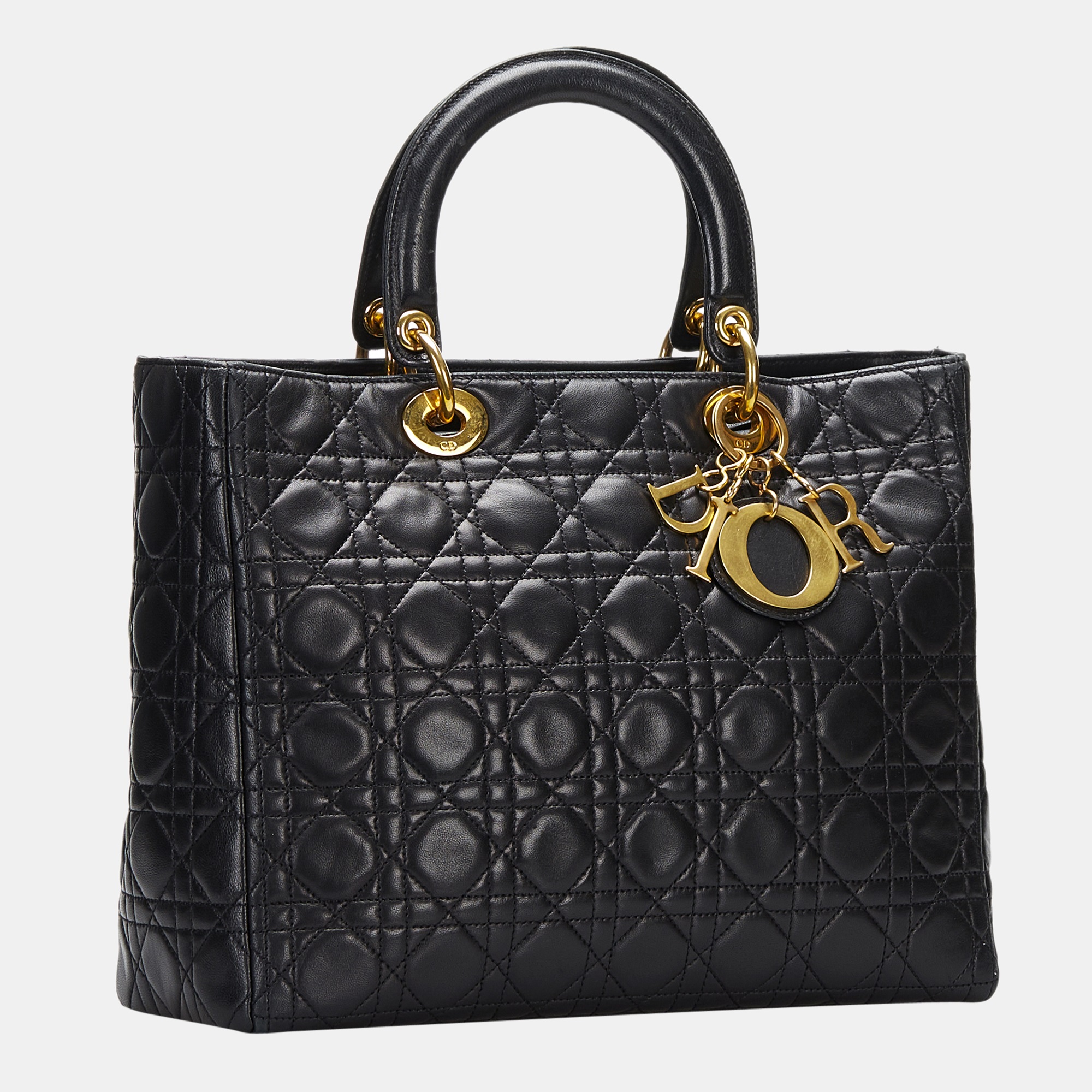 

Dior Black Large Cannage Lady Dior