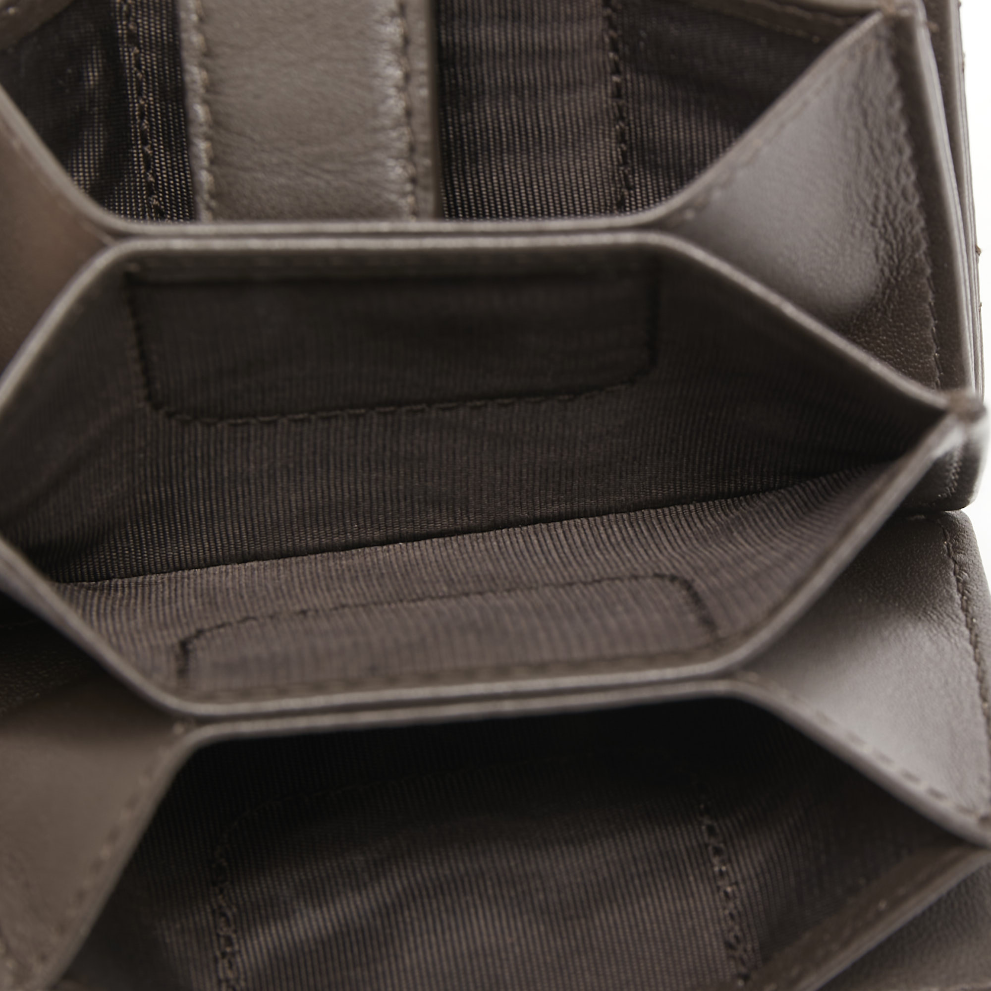 

Dior Dark Grey Cannage Leather 5 Gusset Card Holder