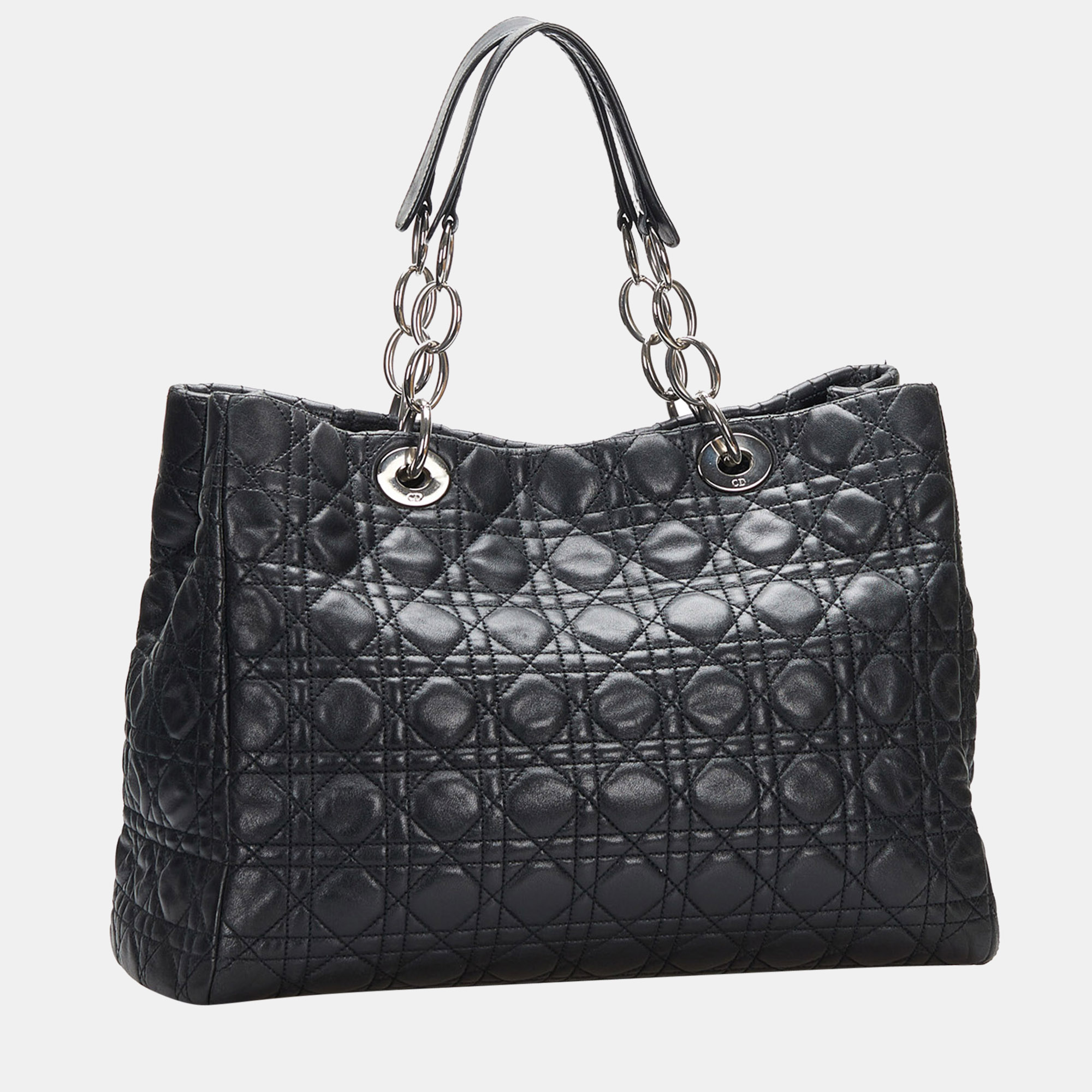 

Dior Black Large Lady Dior Soft Tote