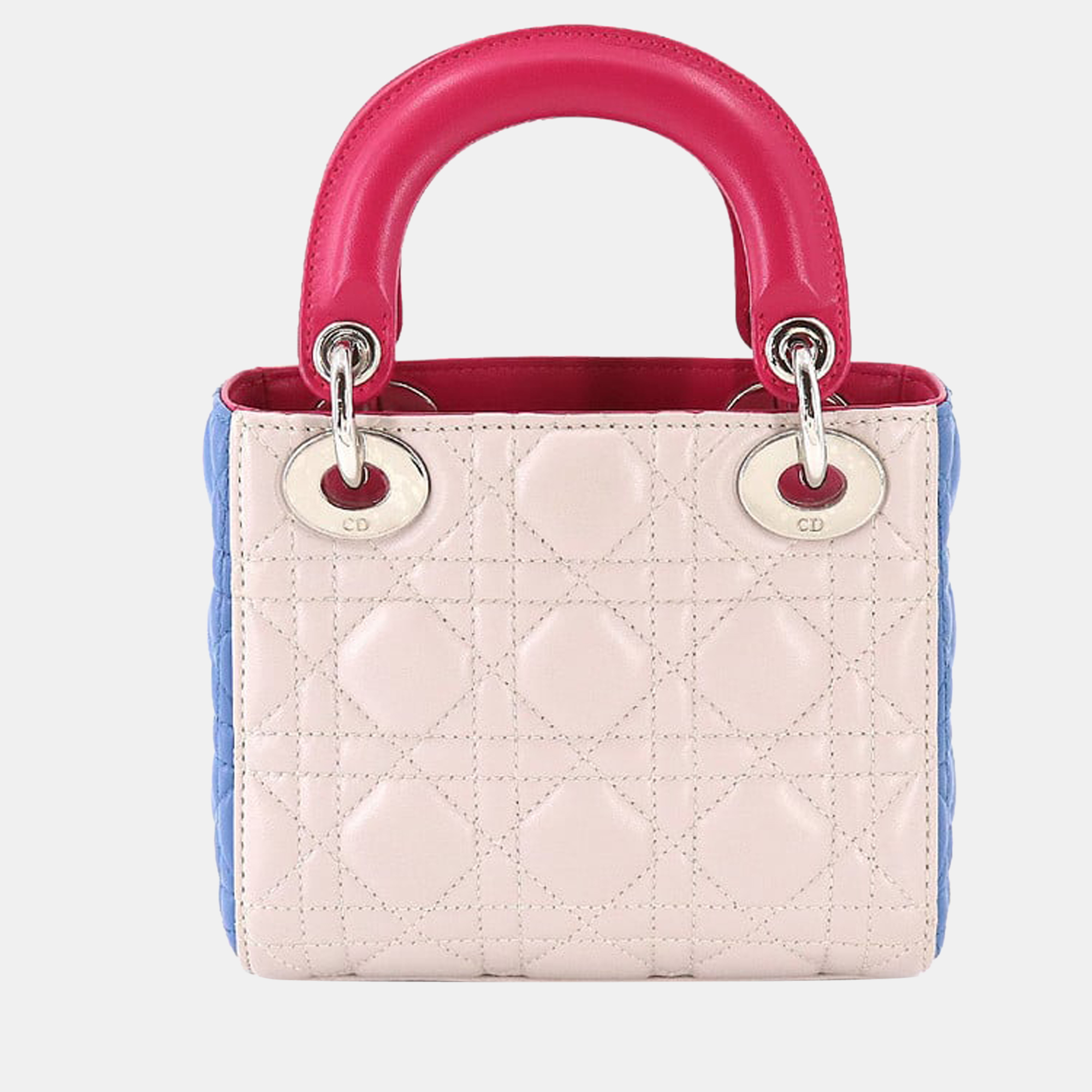 

Dior Tricolor Cannage Leather Mini Lady Dior Tote Bag, Multicolor