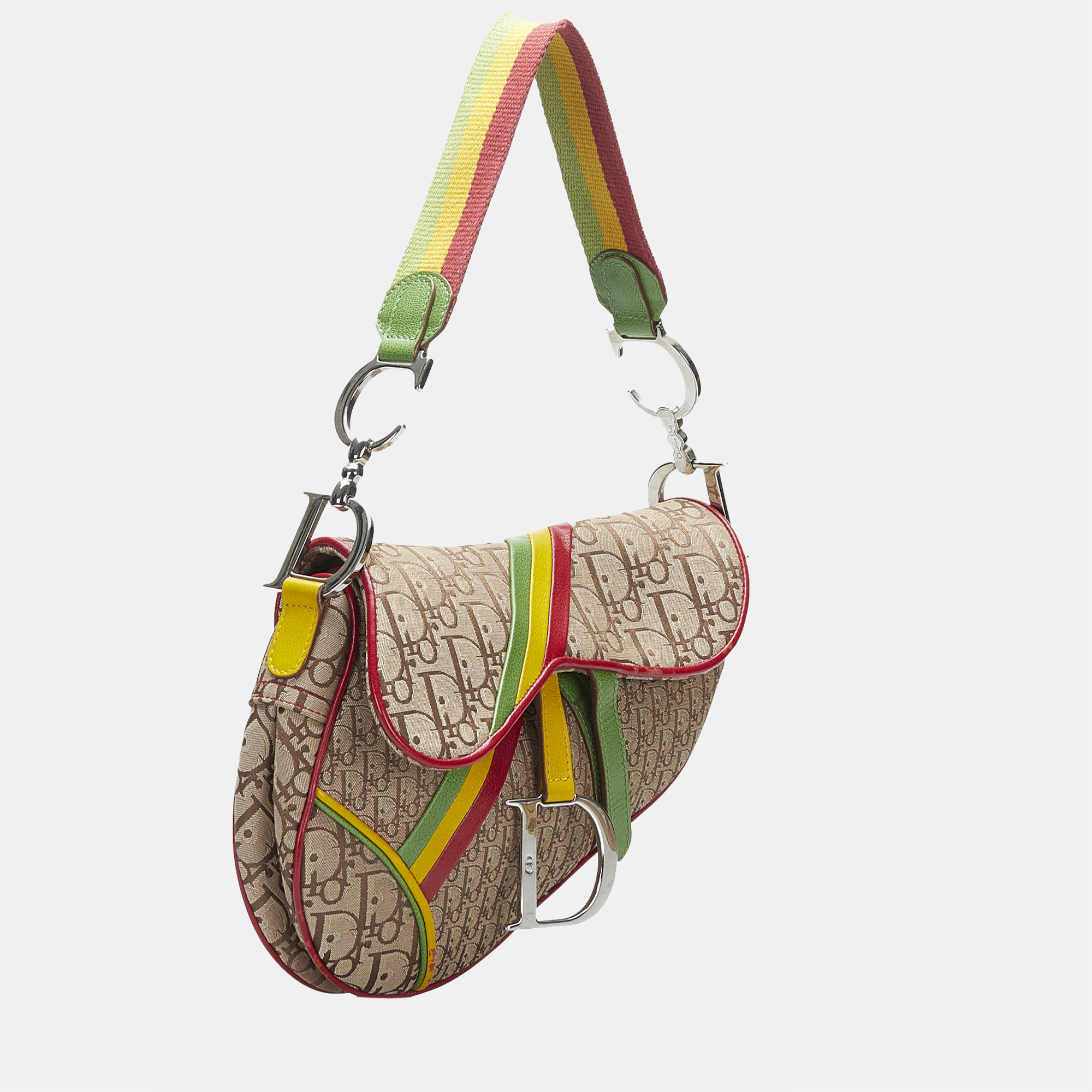 

Dior Brown/Multicolor Diorissimo Rasta Saddle Bag