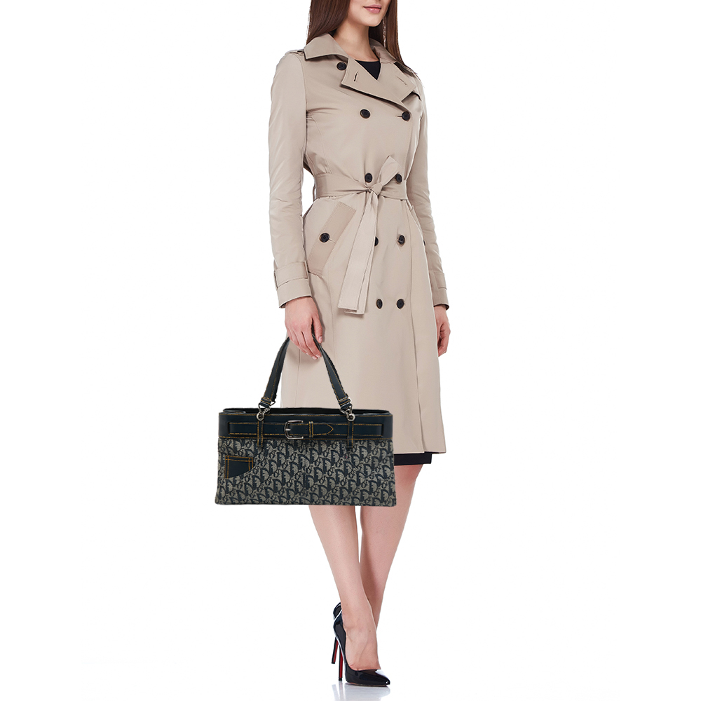 

Dior Blue Oblique Canvas and Leather Jeans Pocket Tote