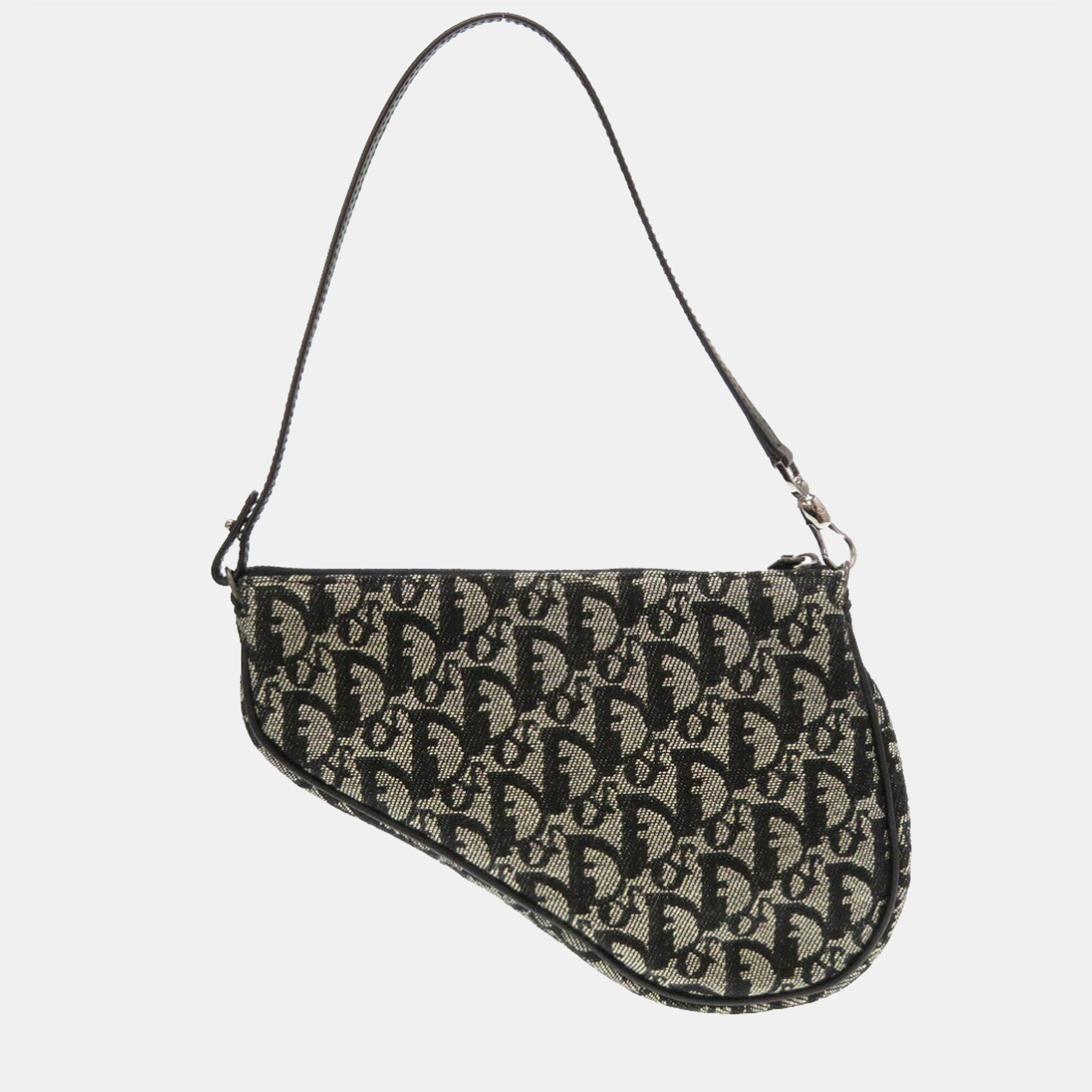 

Dior Black Oblique Canvas Saddle Pouch