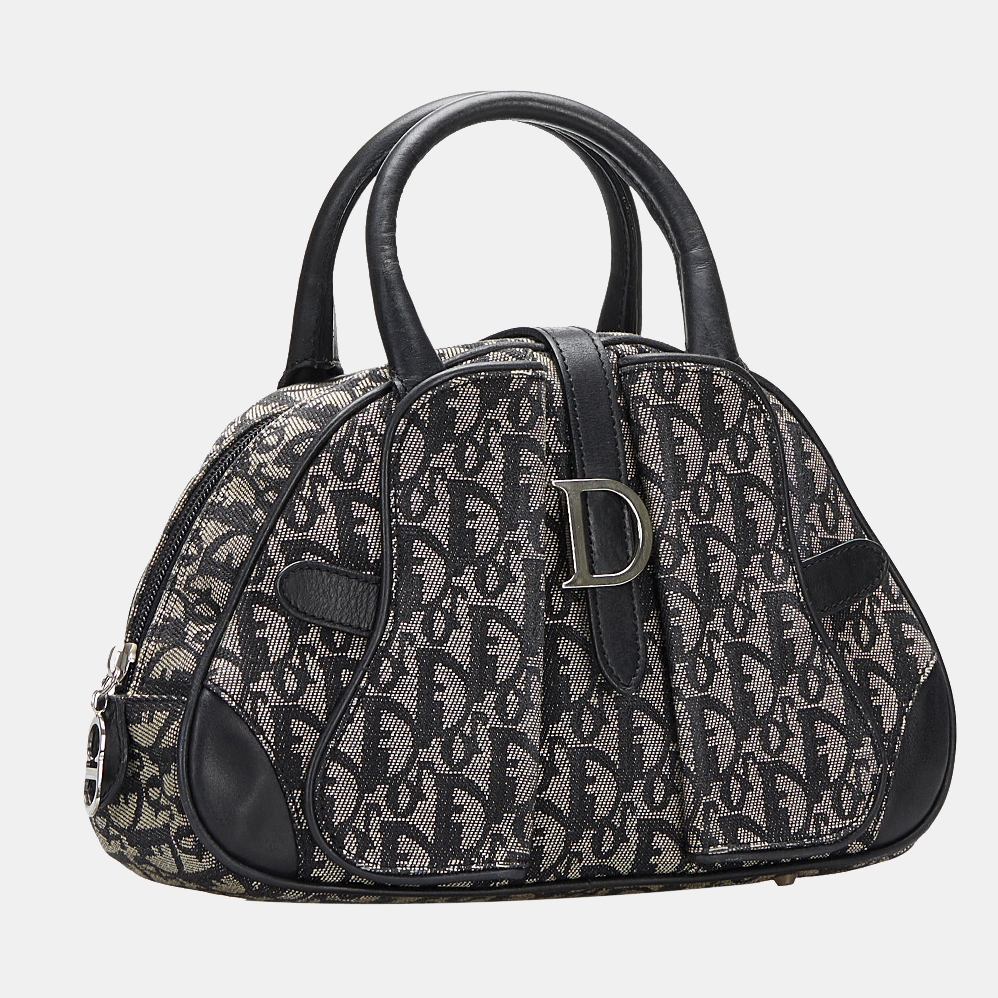 

Dior Black/Grey Mini Oblique Double Saddle Bowler