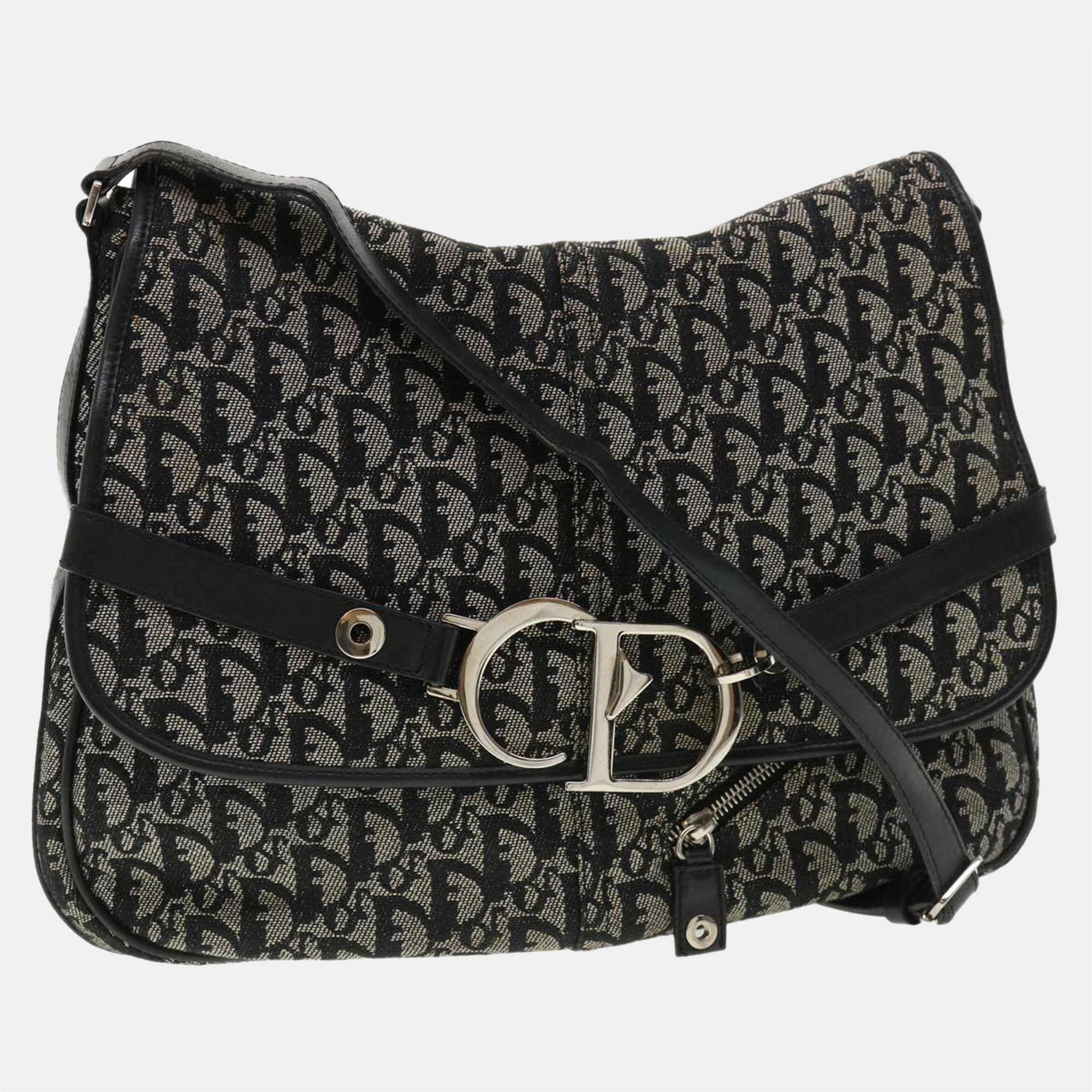 

Dior Navy Oblique Canvas Vintage Shoulder Bag, Navy blue