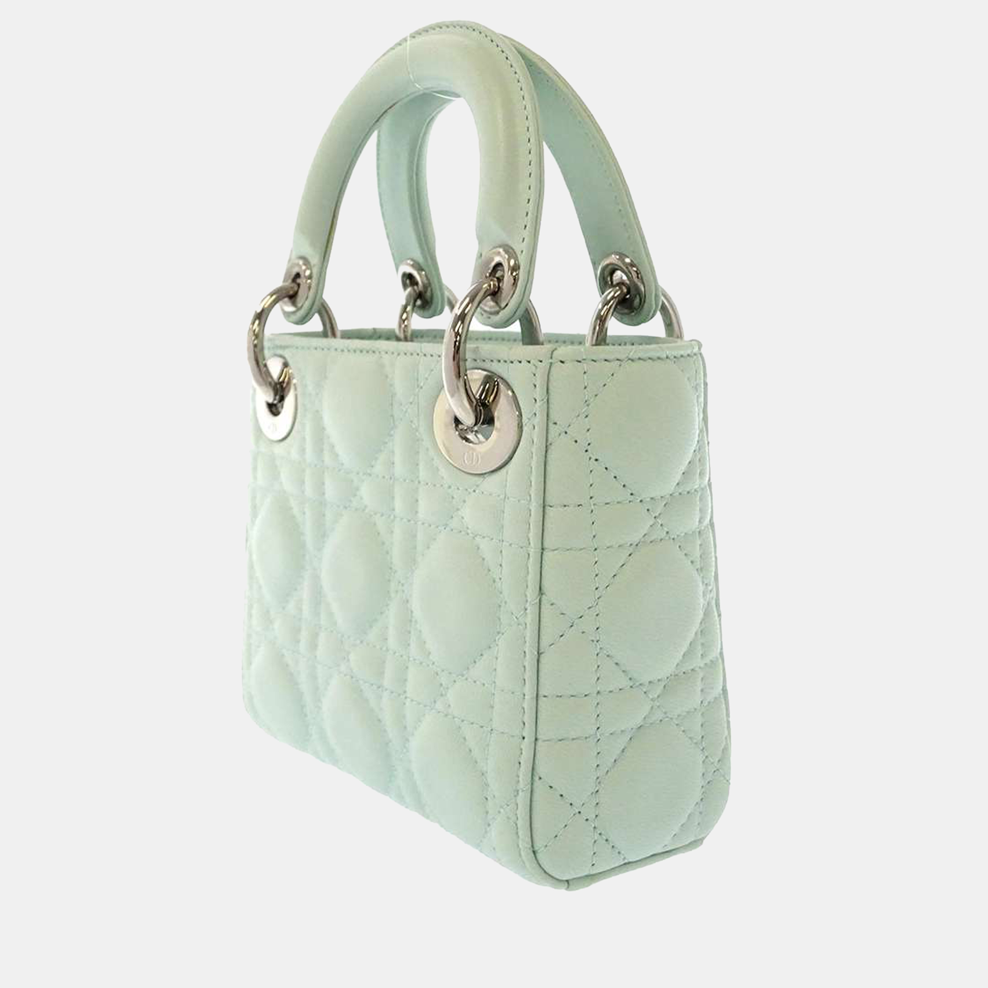 

Dior Green Leather Lady Dior Micro Bag