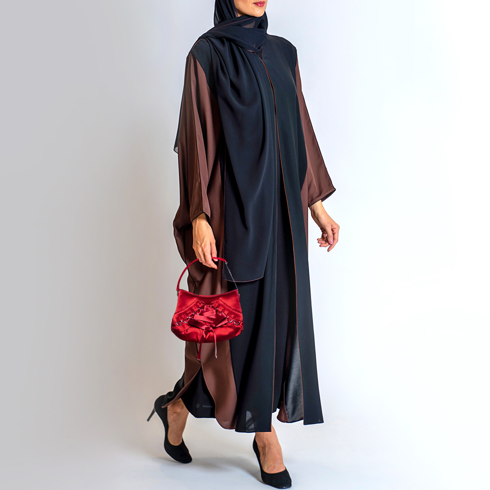 

Dior Red Satin Corset Ballet Baguette Bag