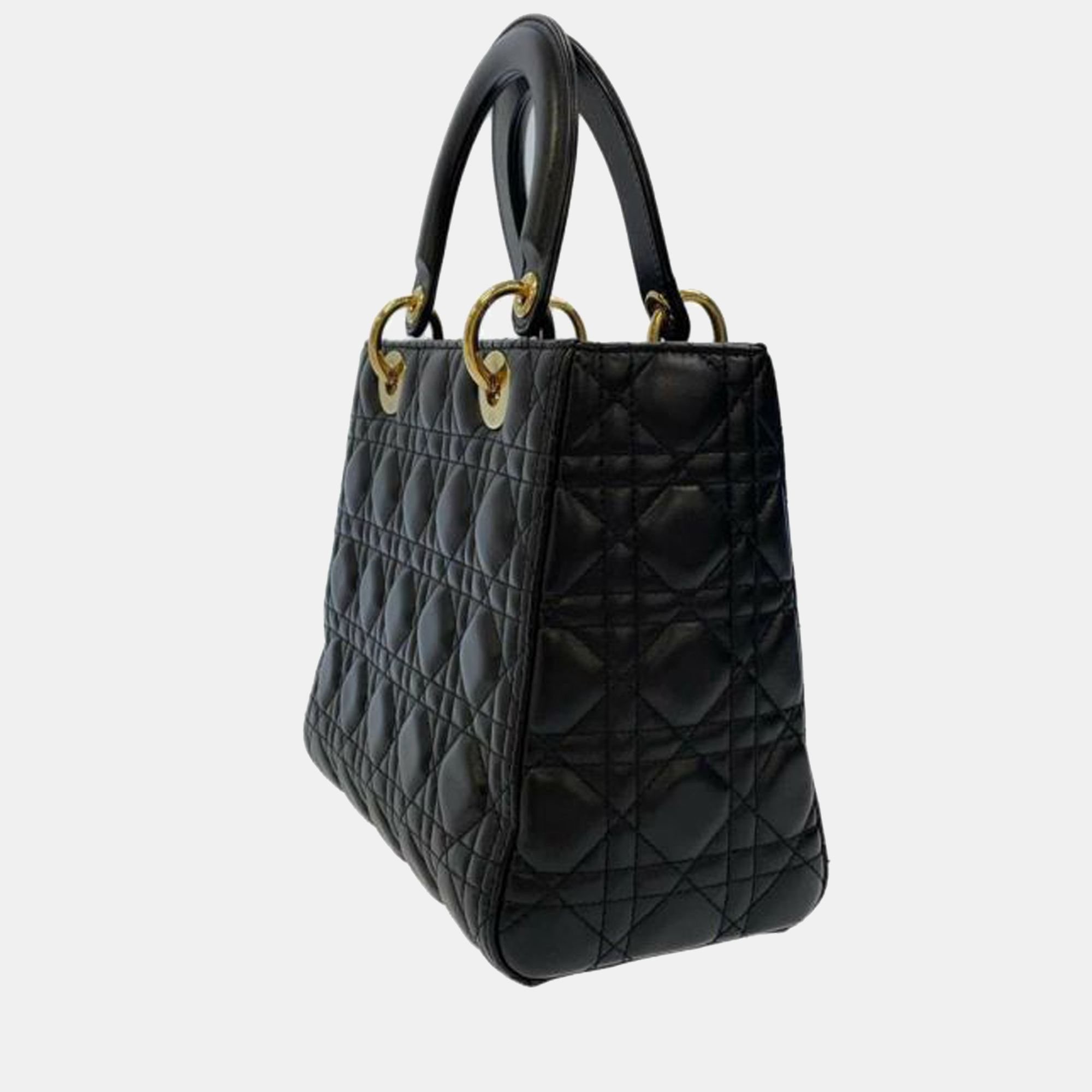 

Dior Black Medium Cannage Lady Dior