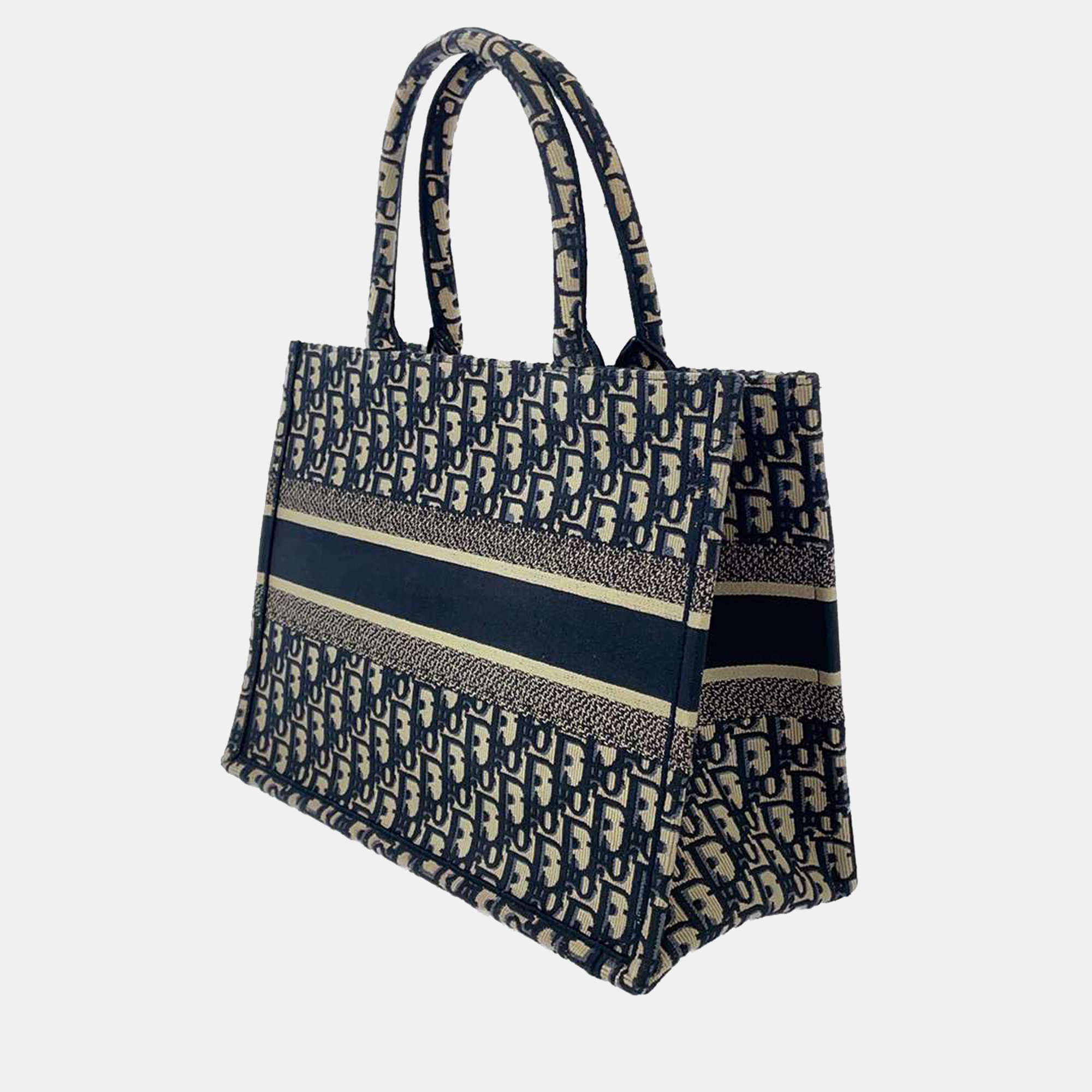 

Dior Blue Oblique Canvas Small Book Tote Bag, Navy blue