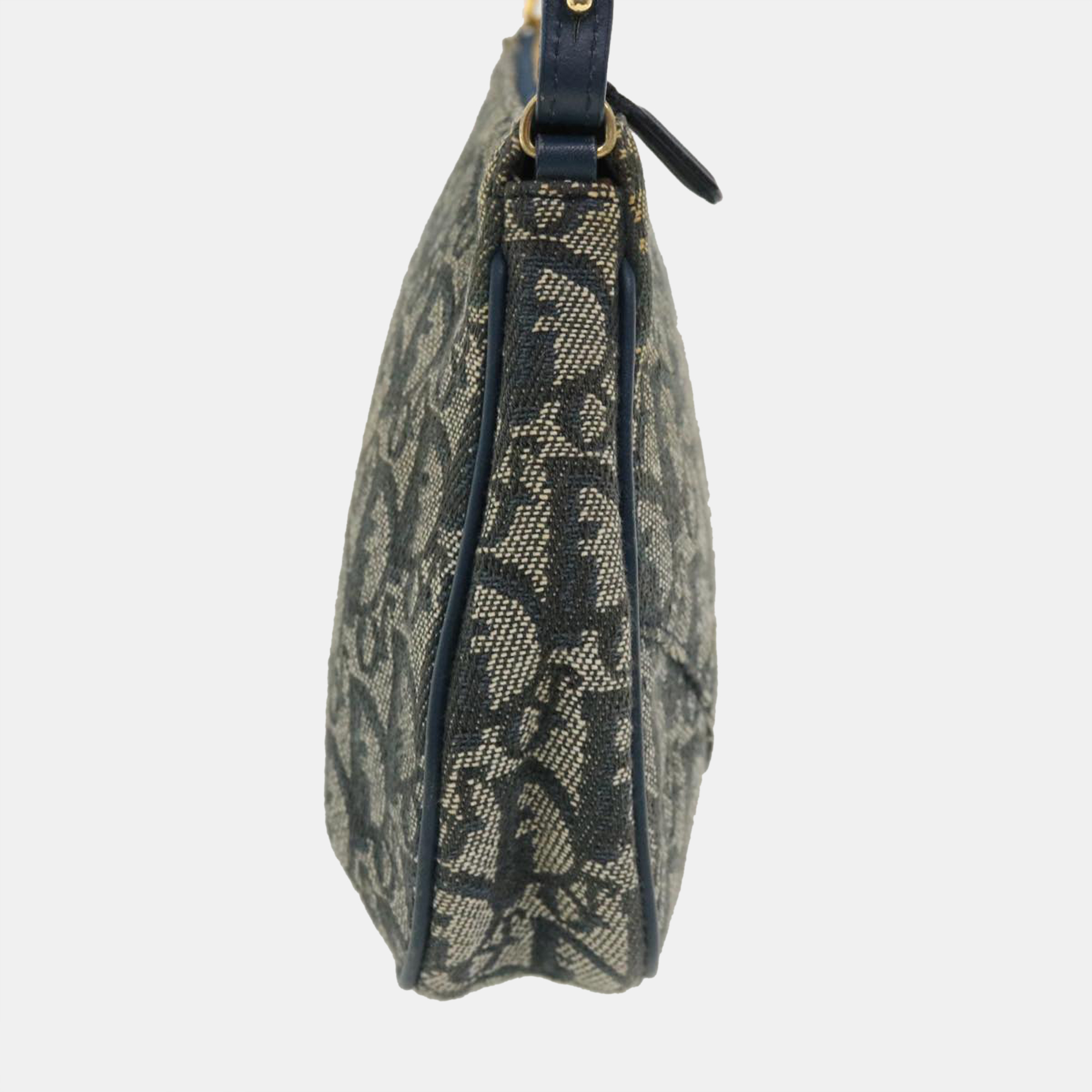 

Dior Blue Canvas Saddle Clutch Bag