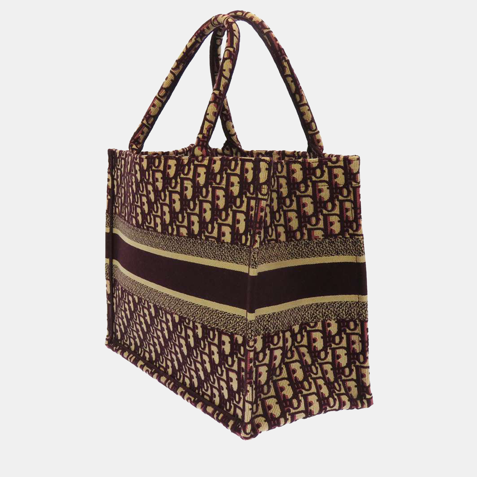 

Dior Burgundy Canvas Medium Book Tote Bag