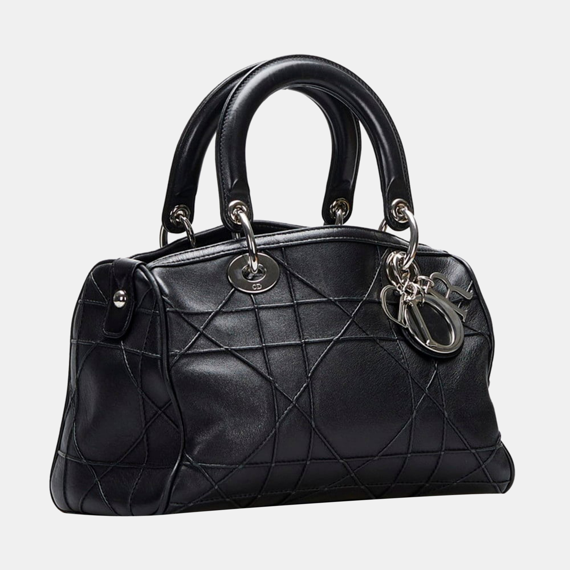 

Dior Black Leather Cannage Shoulder Bag