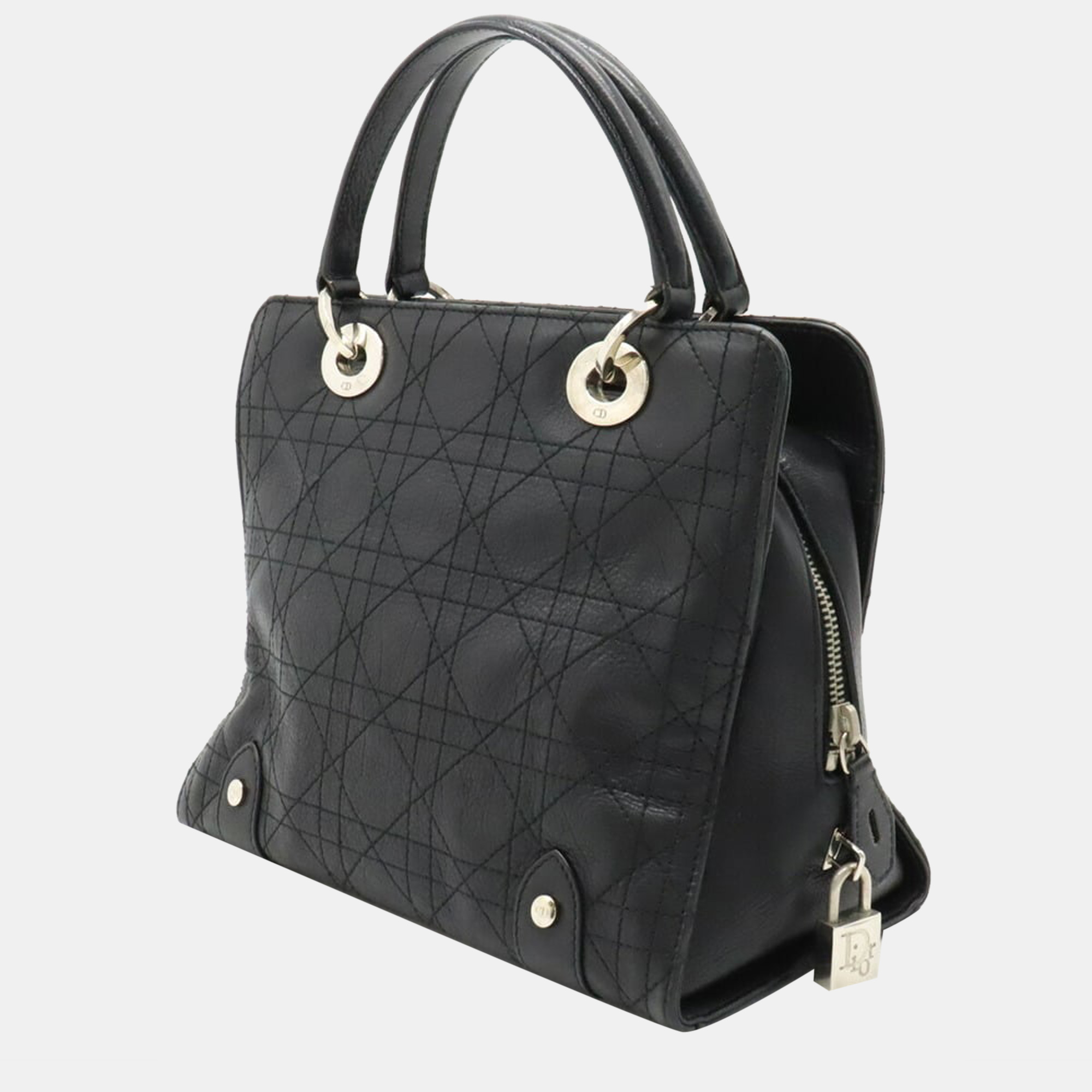 

Christian Dior black leather cannage handbag