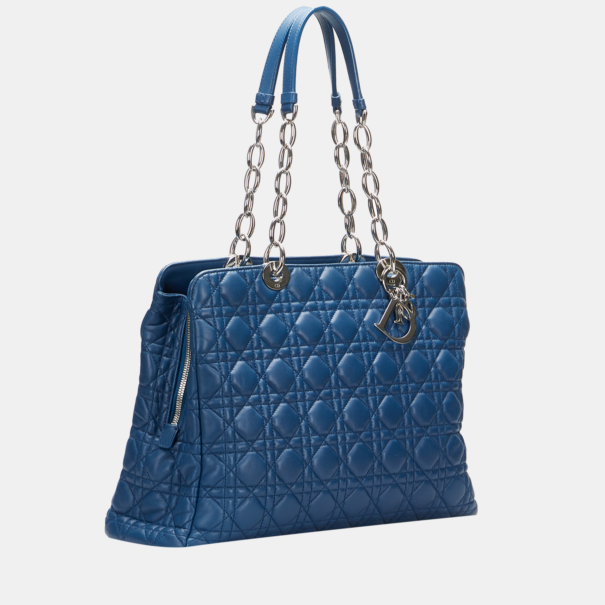 

Dior Navy Blue Large Cannage Soft Lady Dior