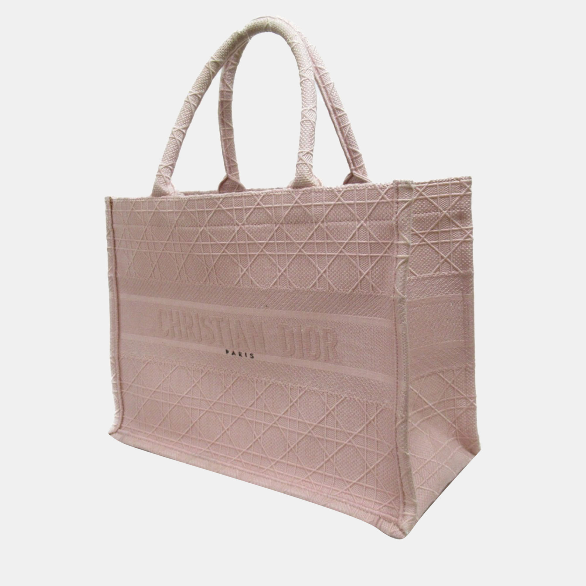 

Dior Pink Cannage Canvas Medium Book Tote Bag