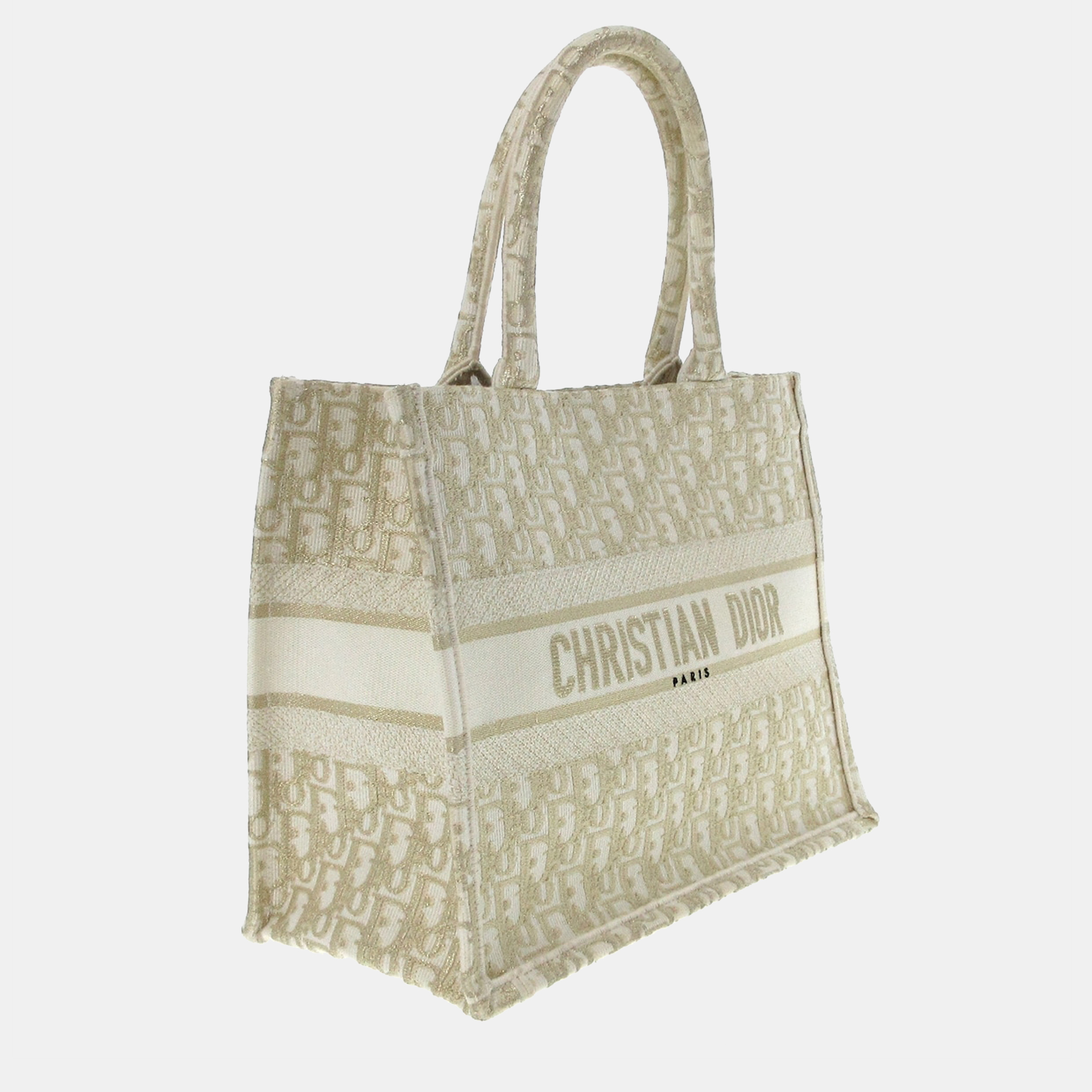 

Dior Beige Oblique Jacquard Canvas Medium Book Tote Bag